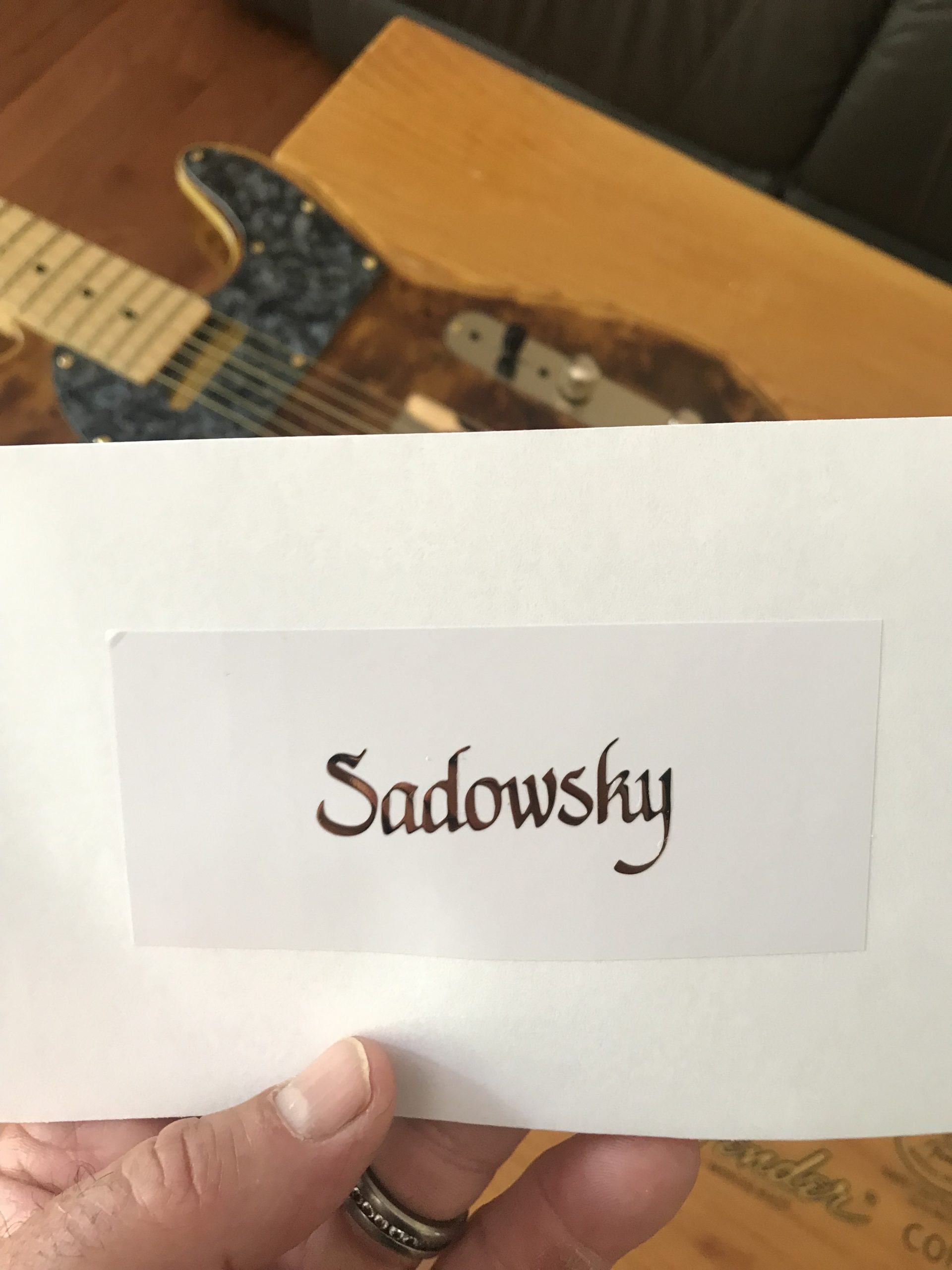 Sadowsky Guitar Decal M91
