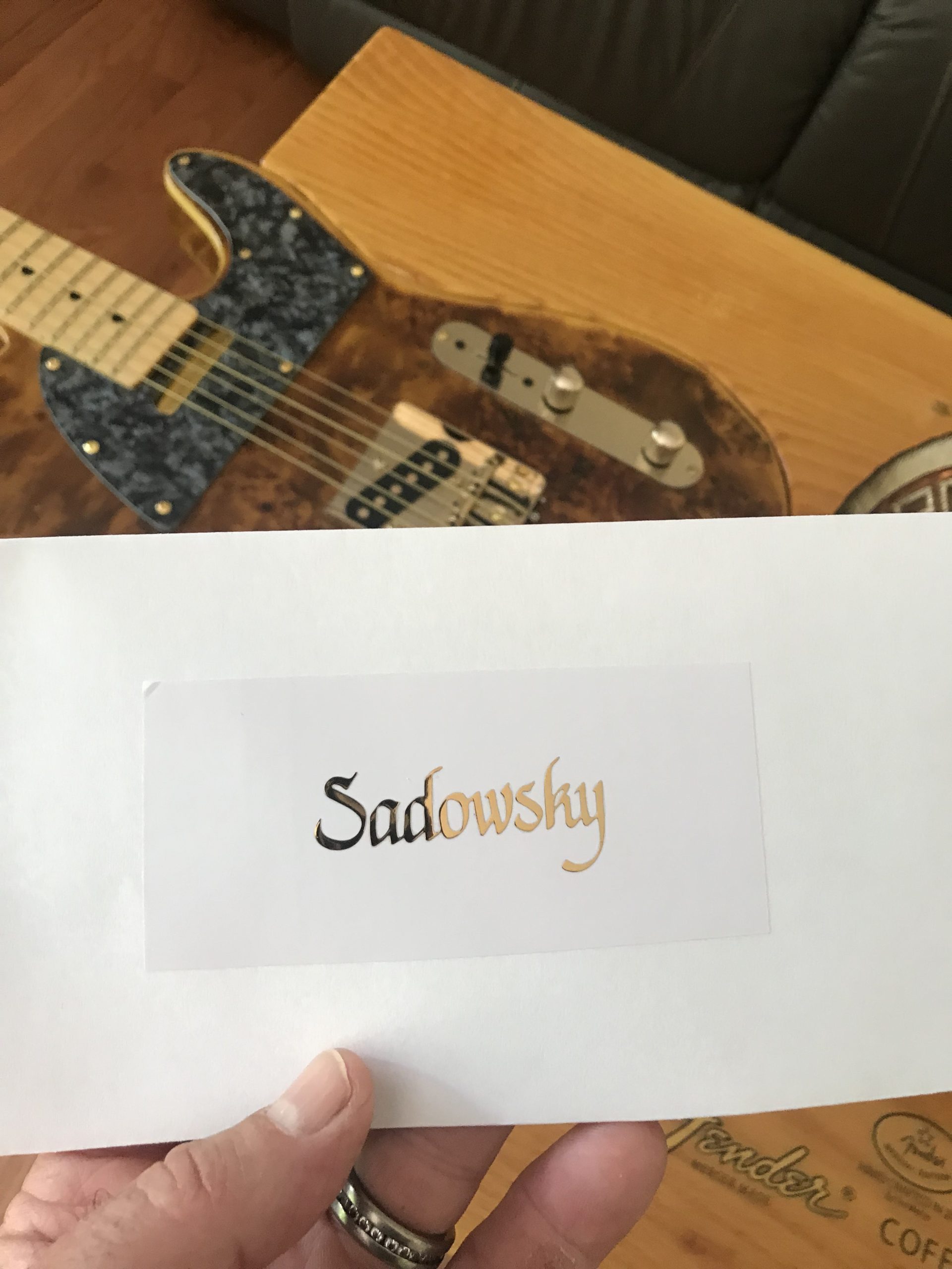 Sadowsky Guitar Decal M91b