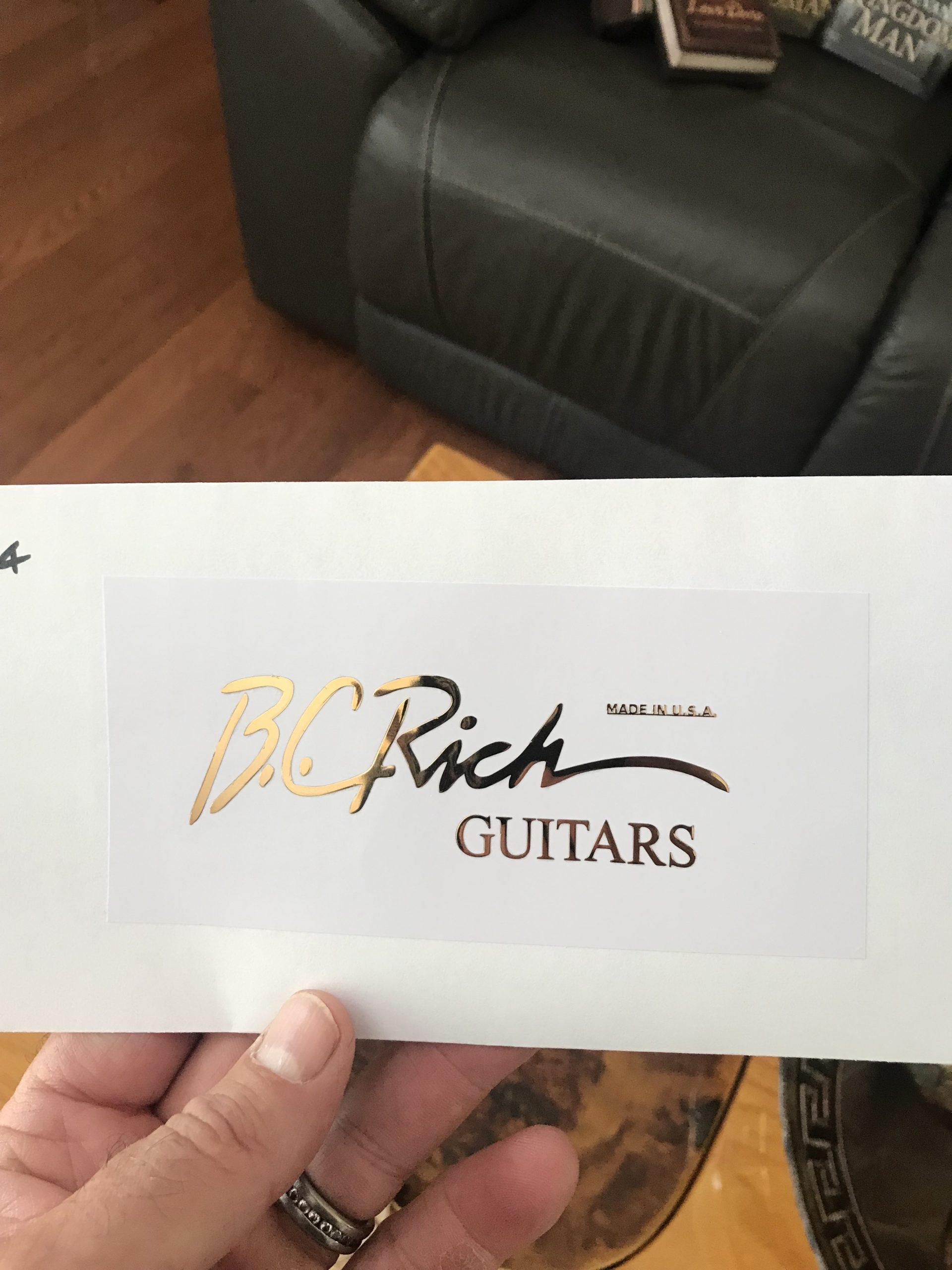 BC Rich guitar Decal 3D laser Metal Logo M74
