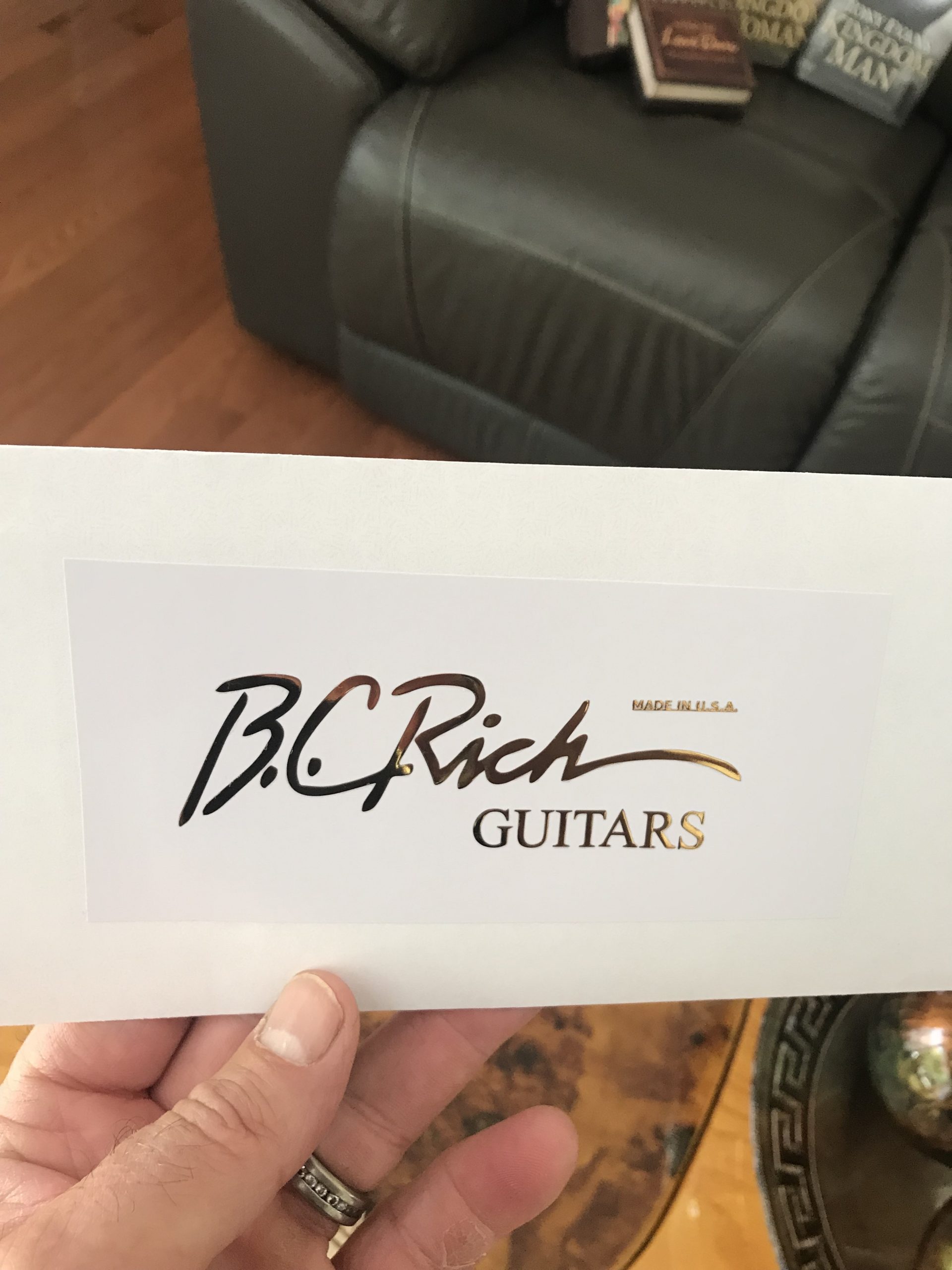 BC Rich guitar Decal 3D laser Metal Logo M74b