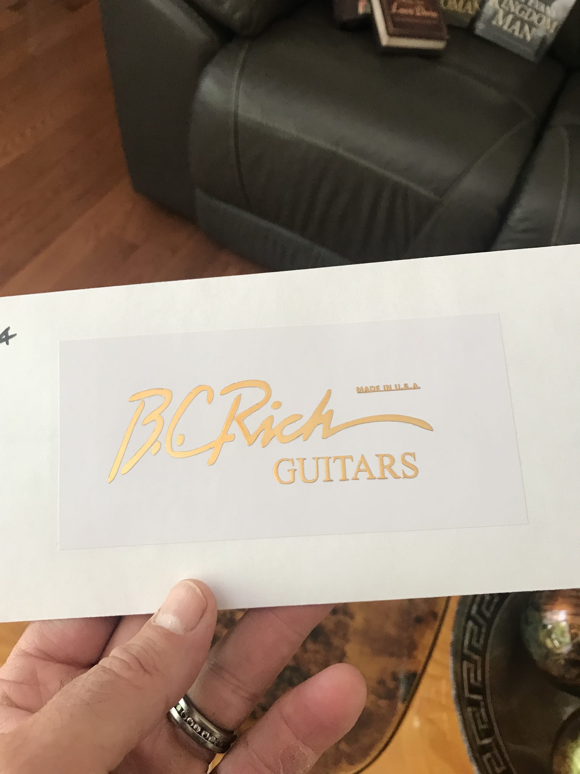 BC Rich guitar Decal 3D laser Metal Logo M74b