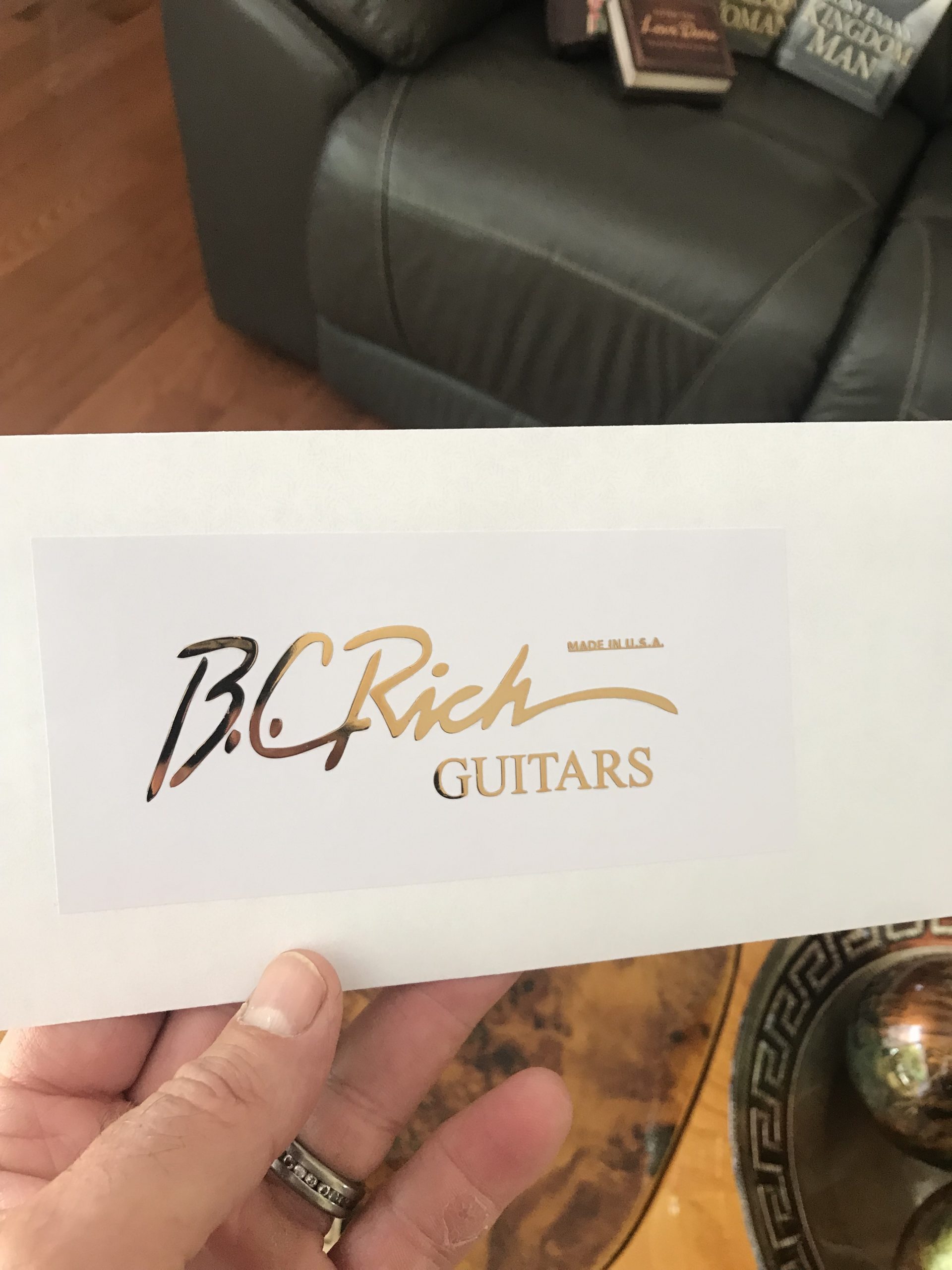 BC Rich guitar Decal 3D laser Metal Logo M74