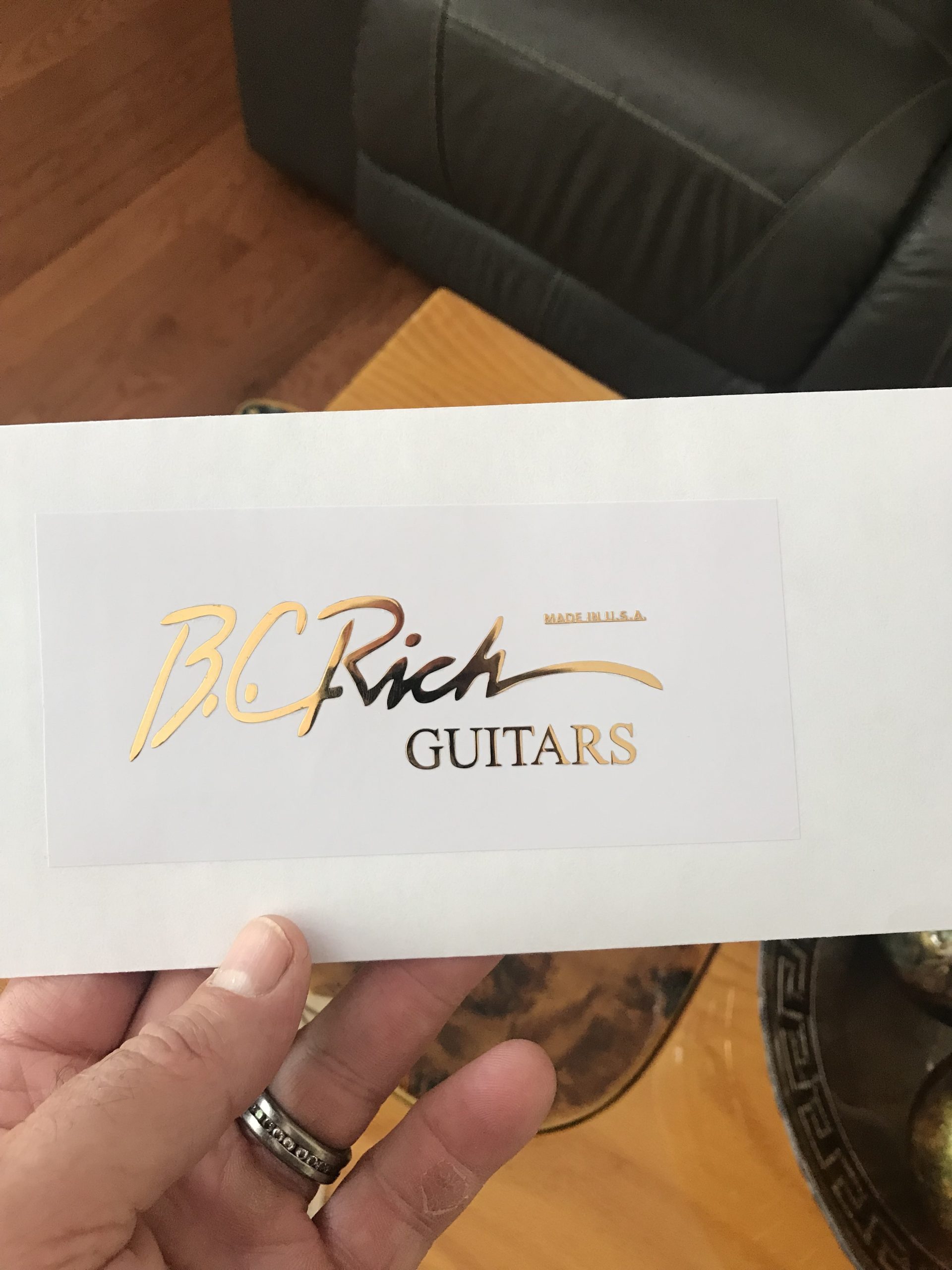 BC Rich guitar Decal 3D laser Metal Logo M74