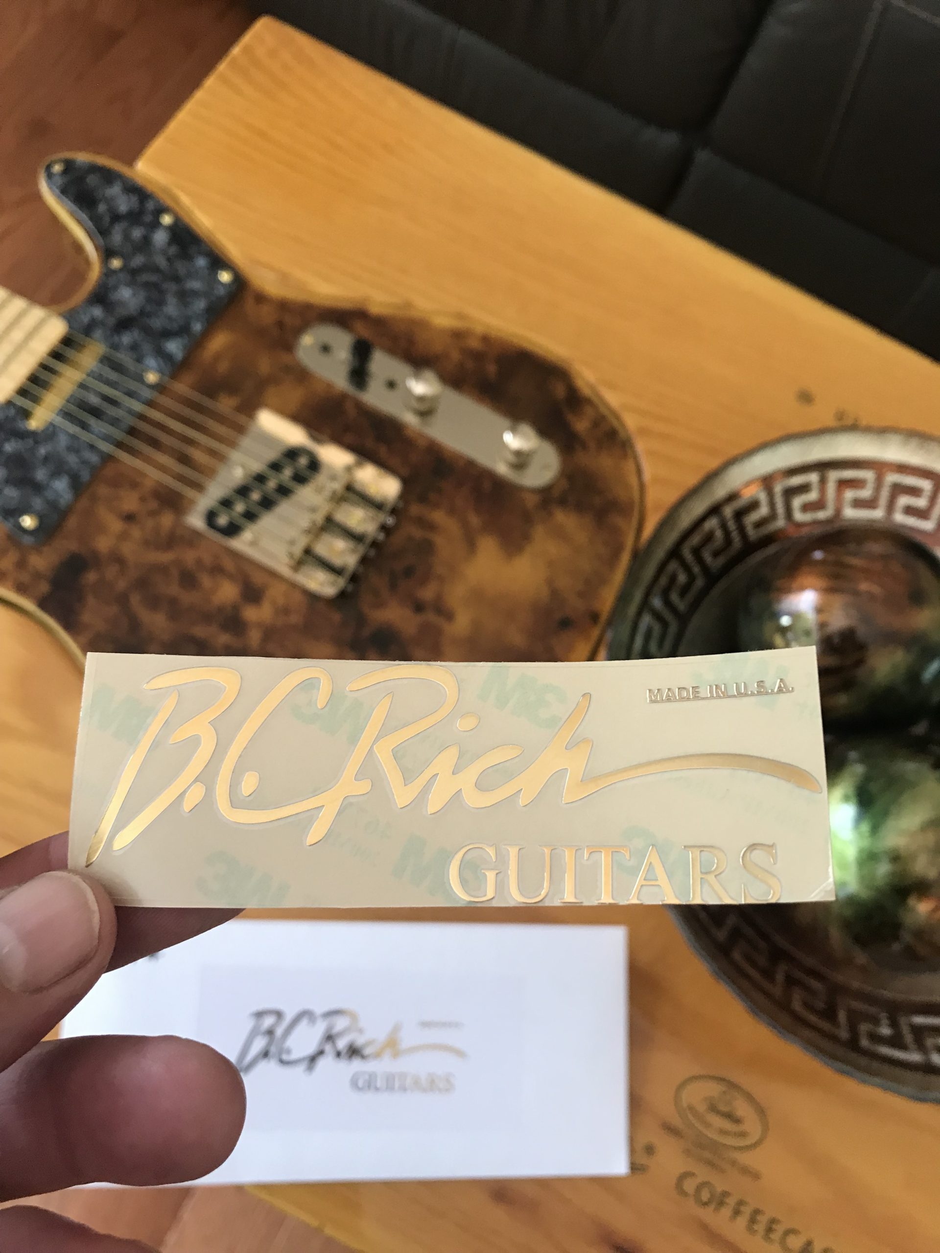 BC Rich guitar Decal 3D laser Metal Logo M74b