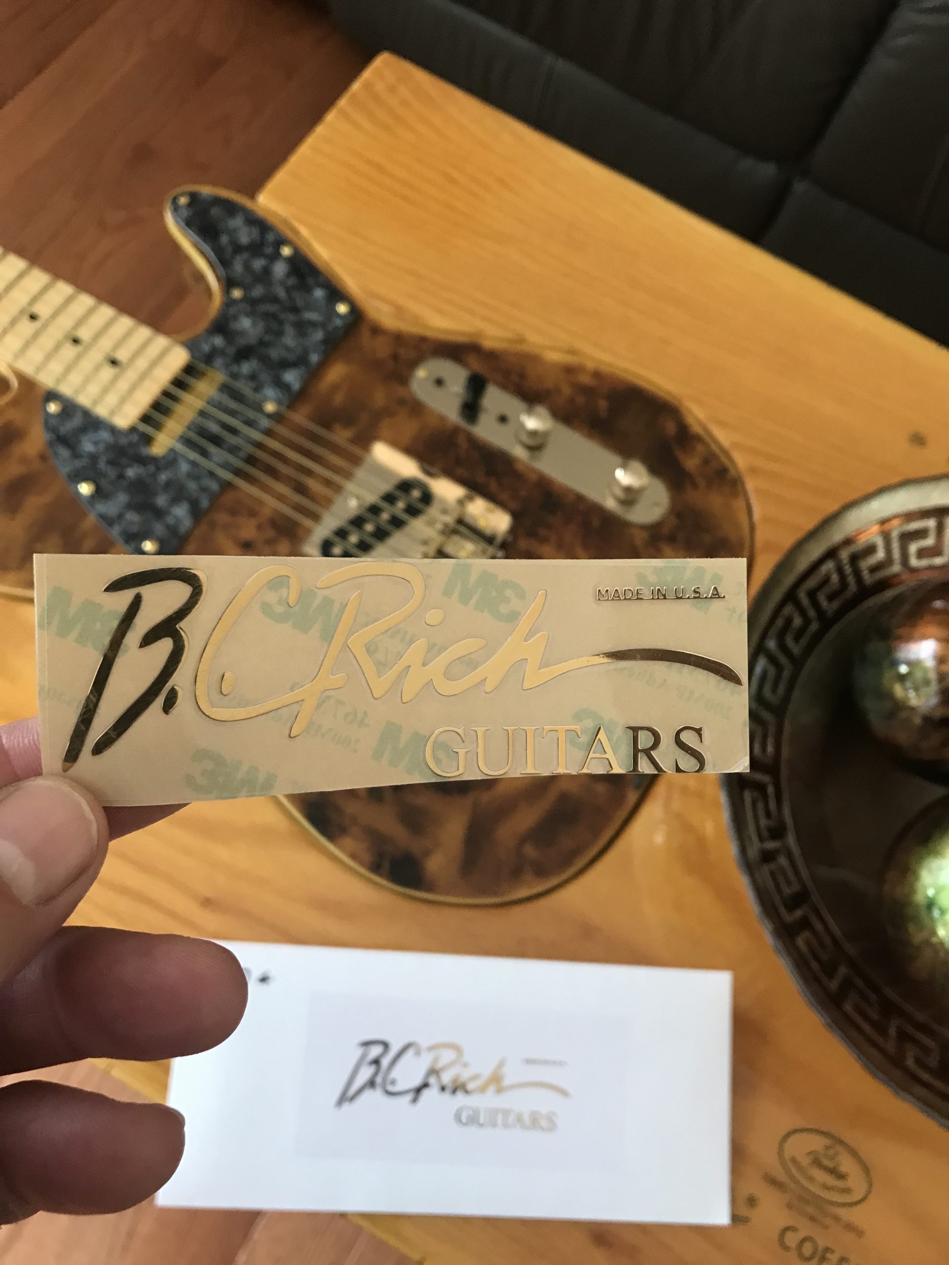 BC Rich guitar Decal 3D laser Metal Logo M74b