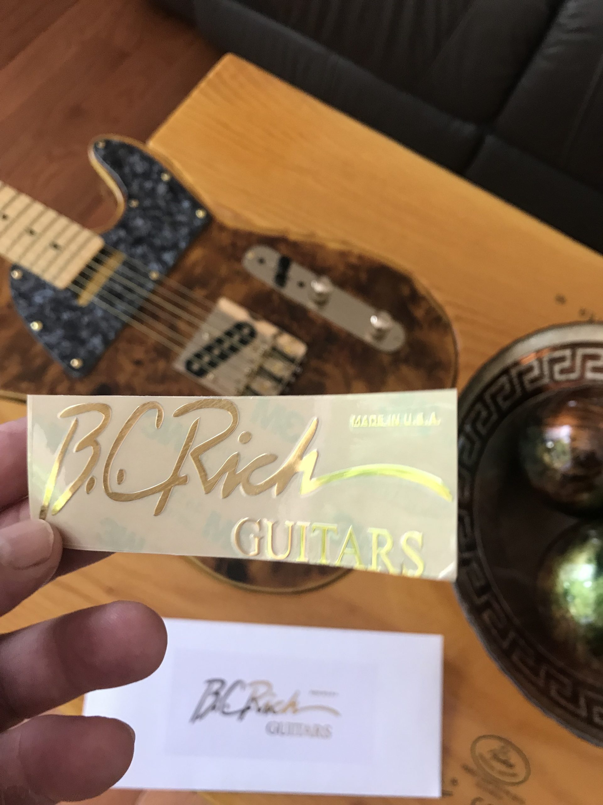 BC Rich guitar Decal 3D laser Metal Logo M74