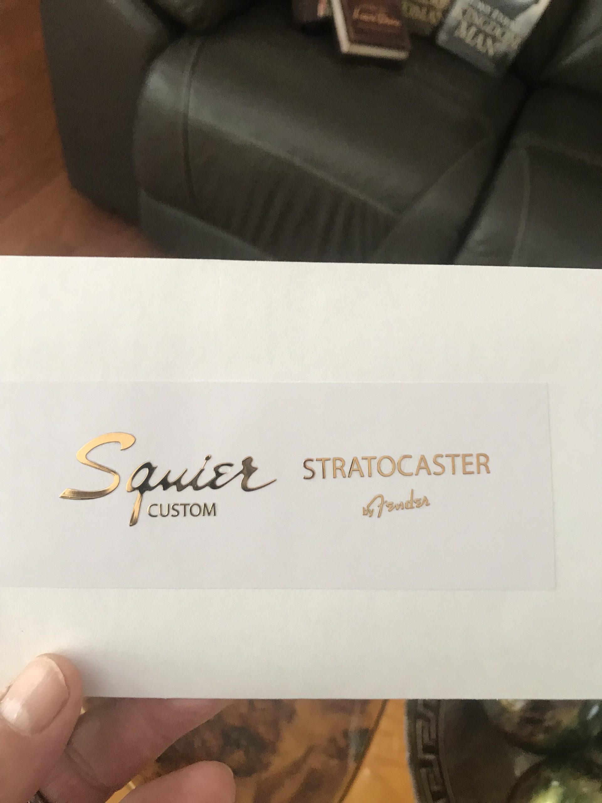 Squier Stratocaster Guitar Decal 3D Metal M89b