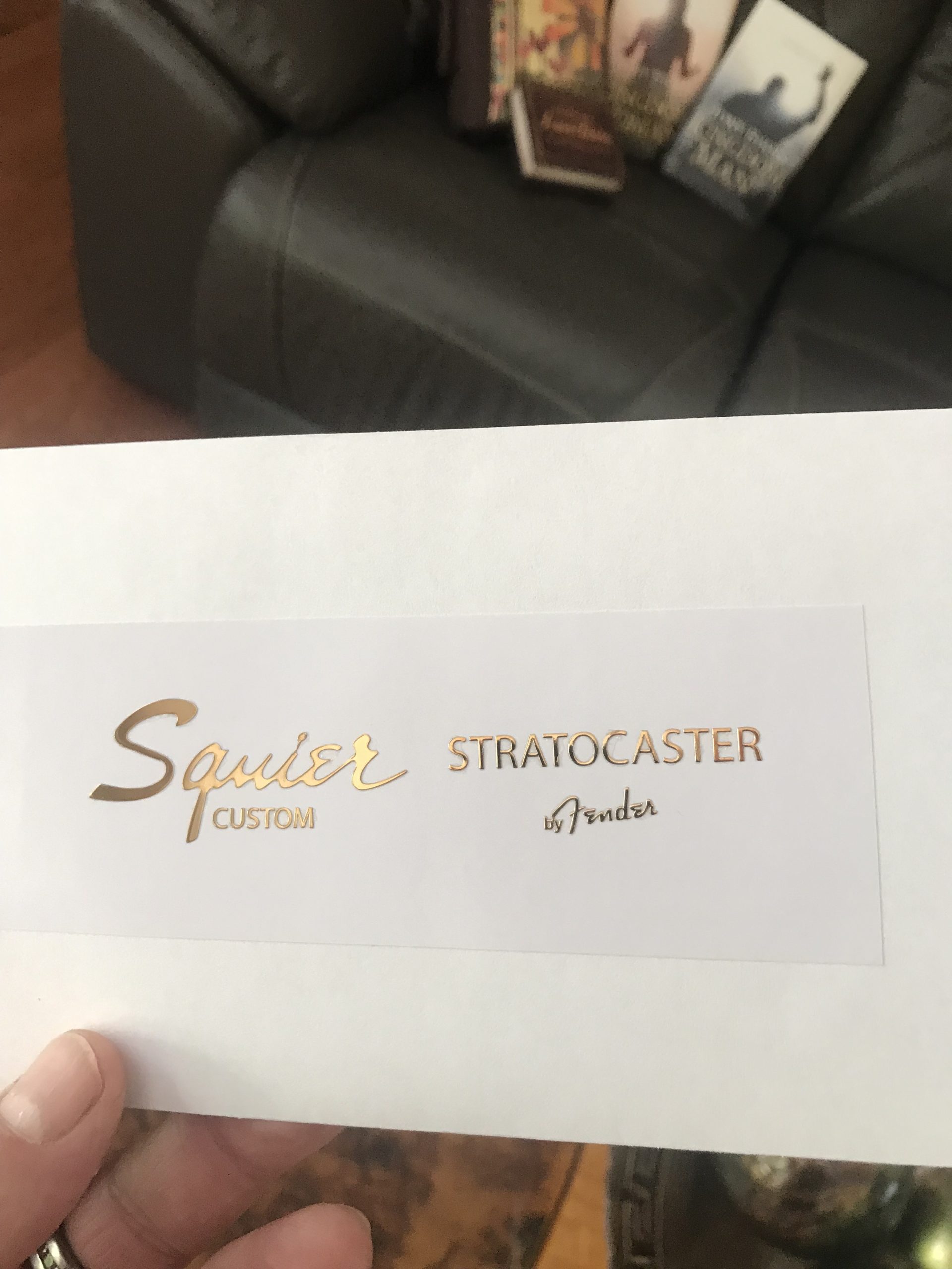 Squier Stratocaster Guitar Decal 3D Metal M89b