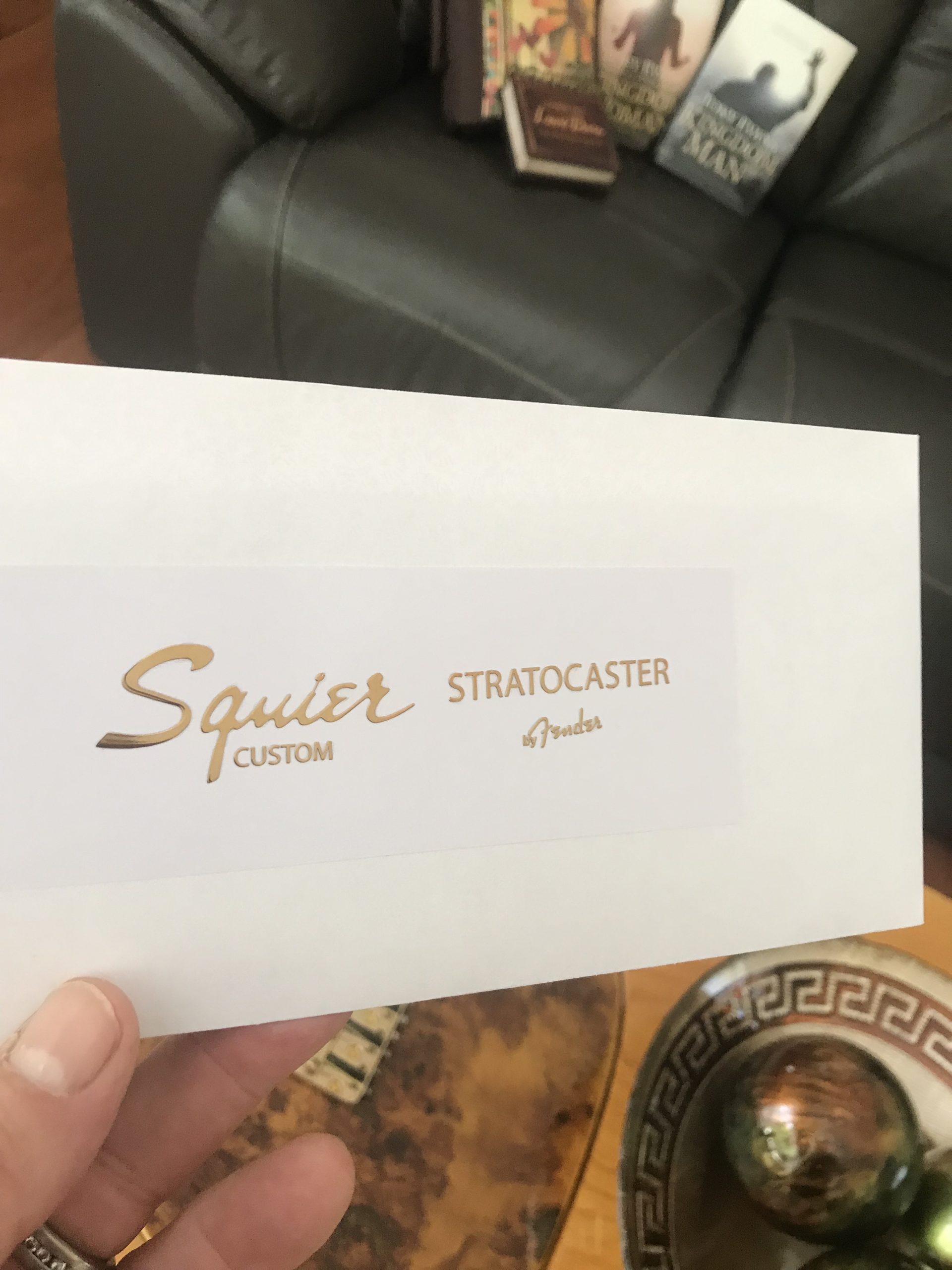 Squier Stratocaster Guitar Decal 3D Metal M89b