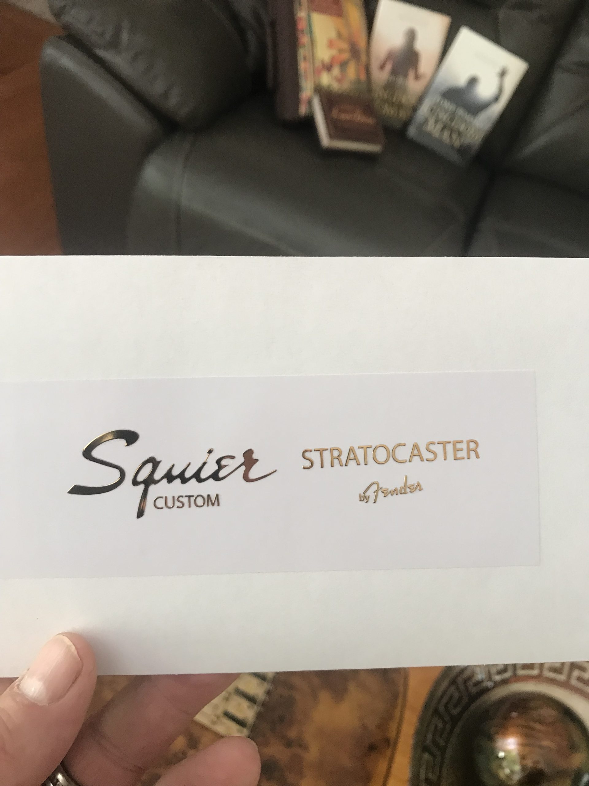 Squier Stratocaster Guitar Decal 3D Metal M89b