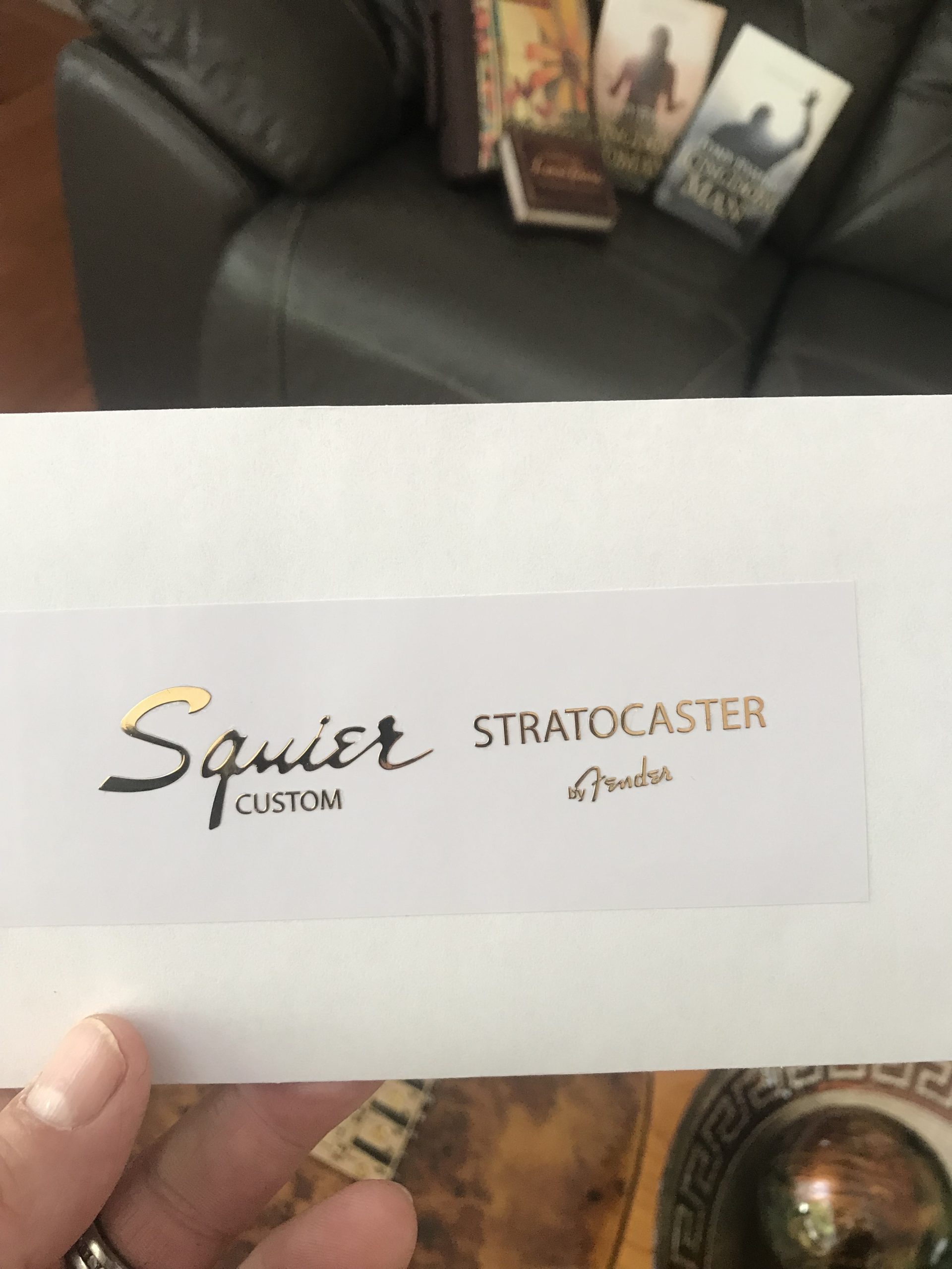 Squier Stratocaster Guitar Decal 3D Metal M89b