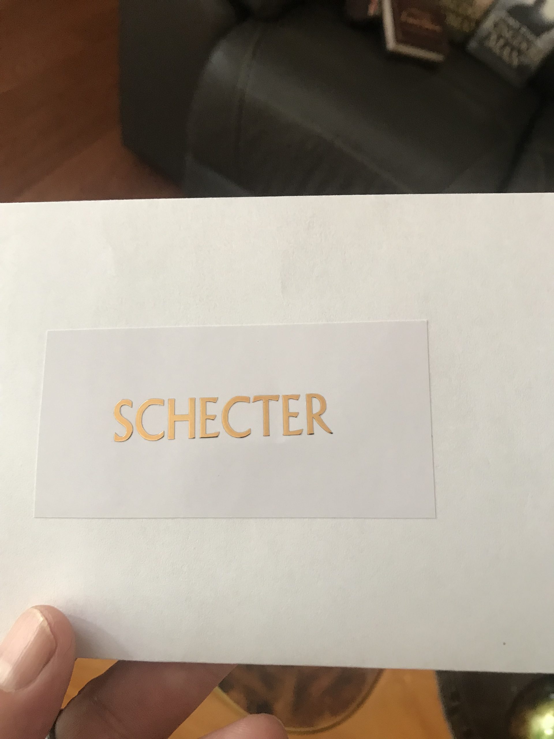 Schecter Guitar Decal Metal M80b