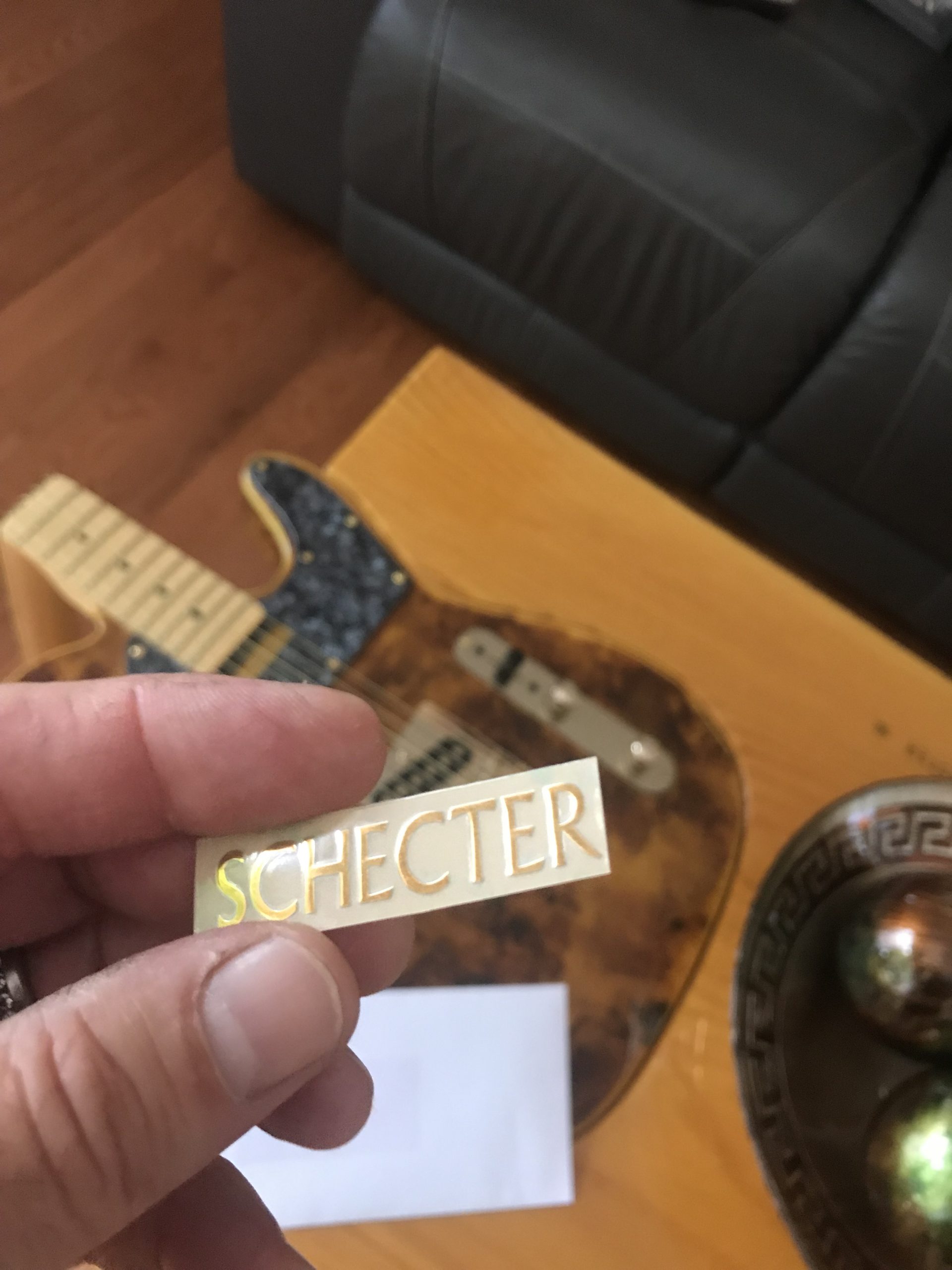 Schecter Guitar Decal Metal M80b