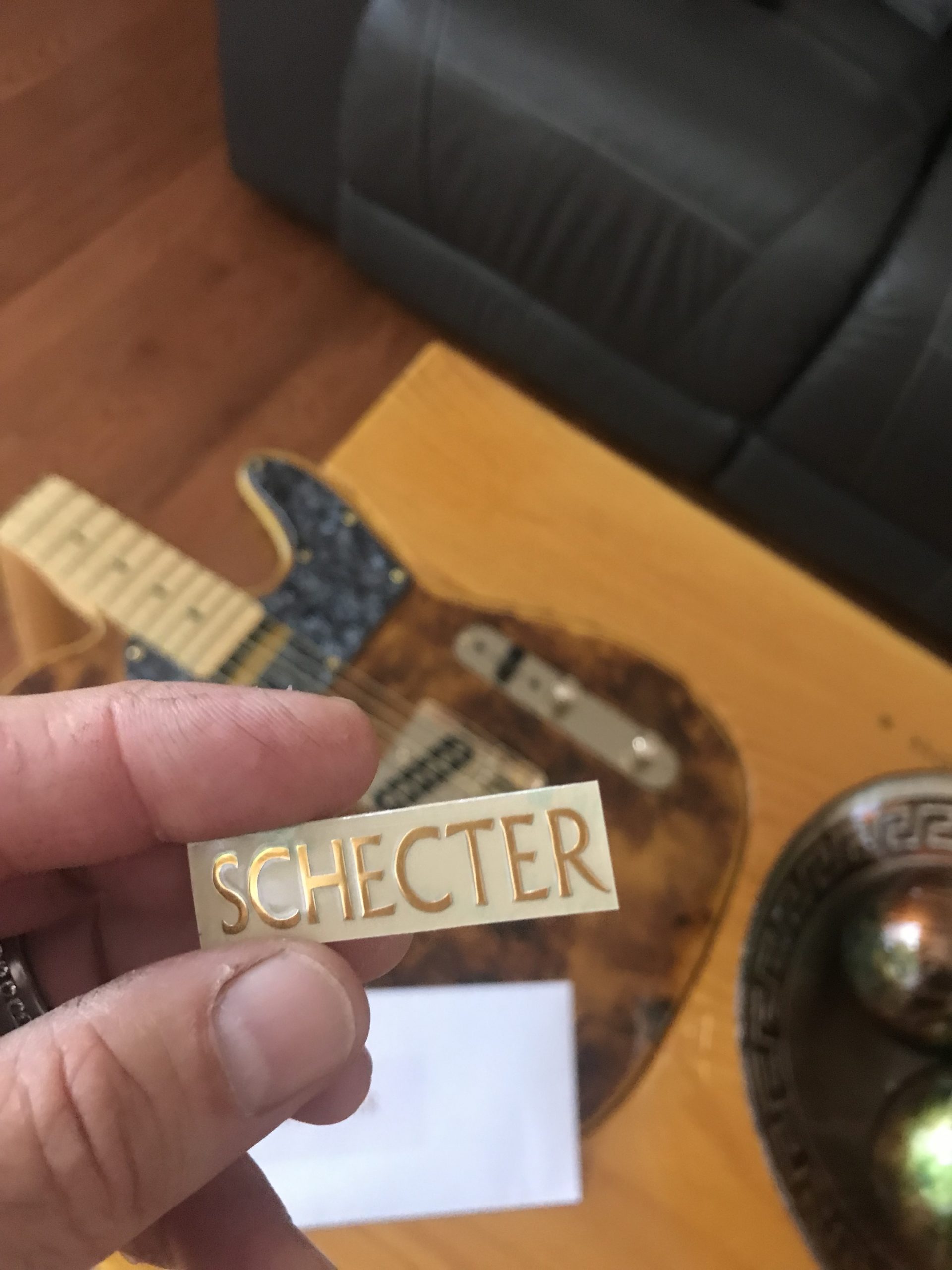 Schecter Guitar Decal Metal M80b