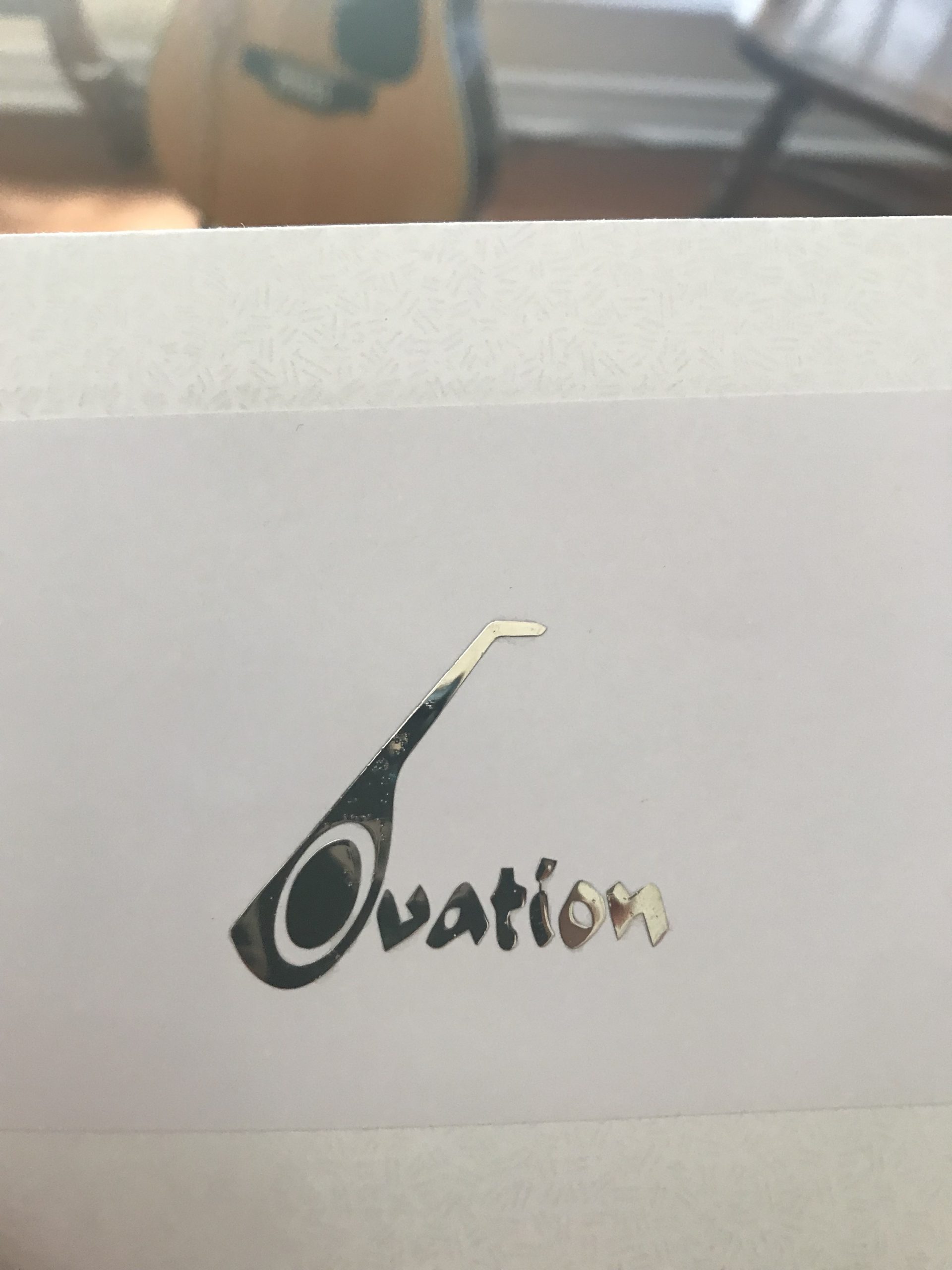 Ovation Guitar Decal Metal M52b