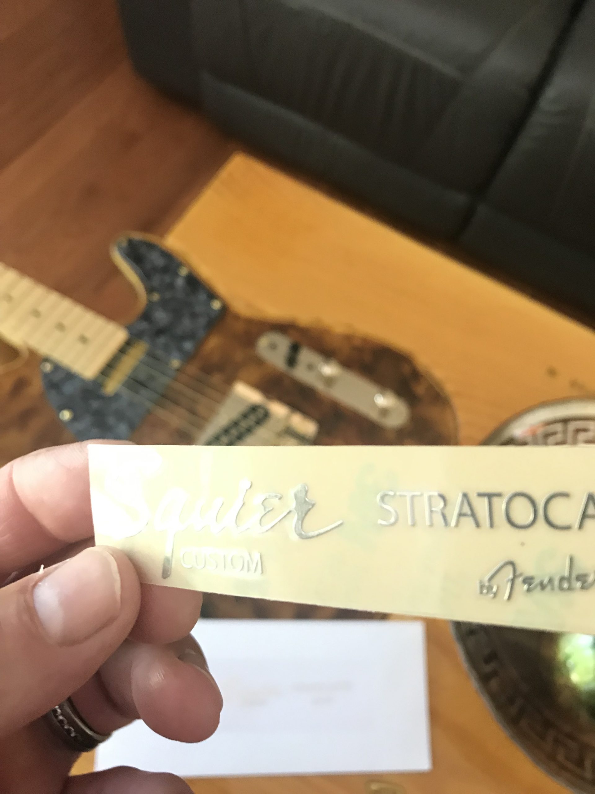 Fender Stratocaster Guitar Decal 3D Metal M60b