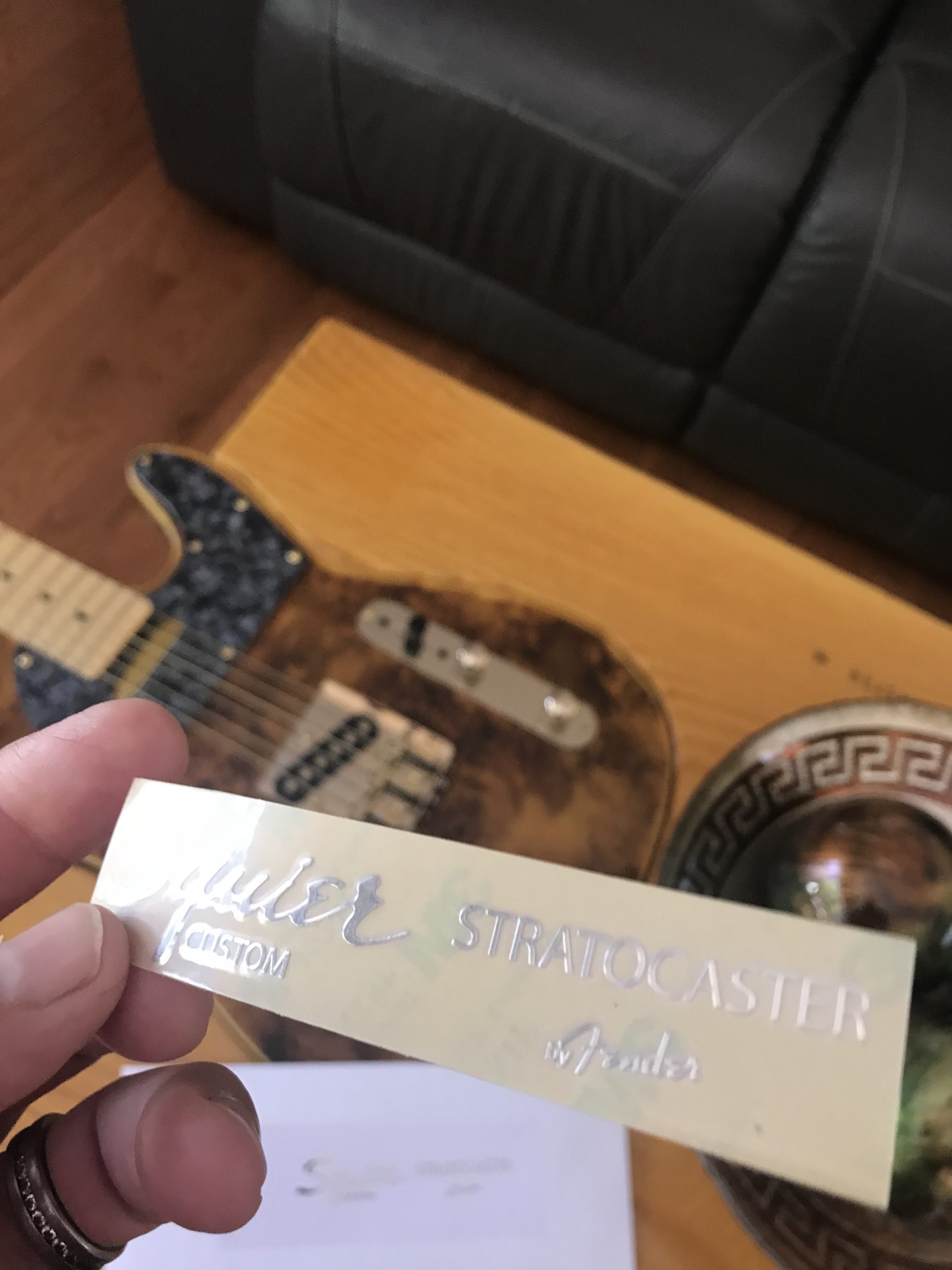 Squier Stratocaster Guitar Decal 3D Metal M60