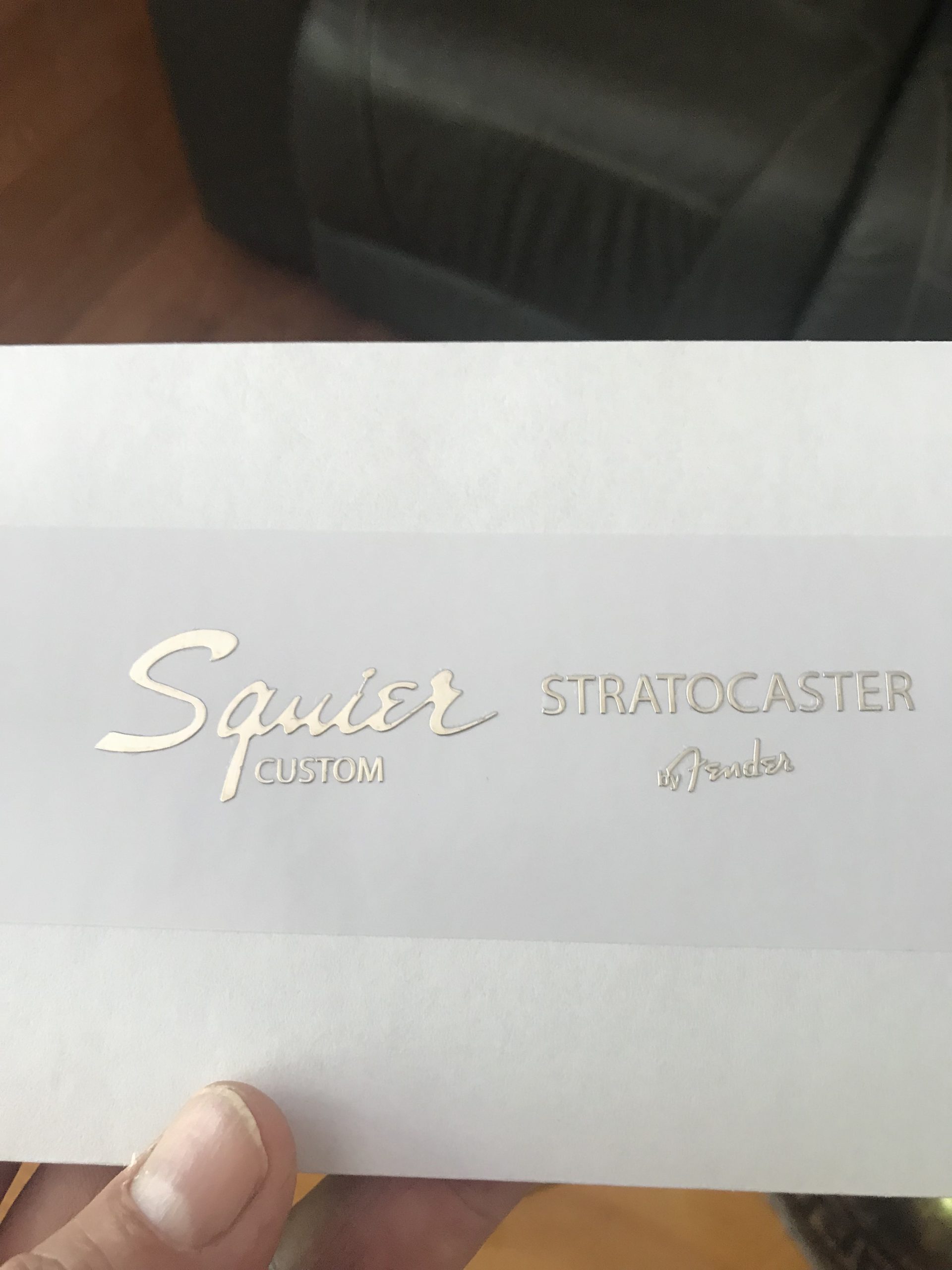 Squier Stratocaster Guitar Decal 3D Metal M60