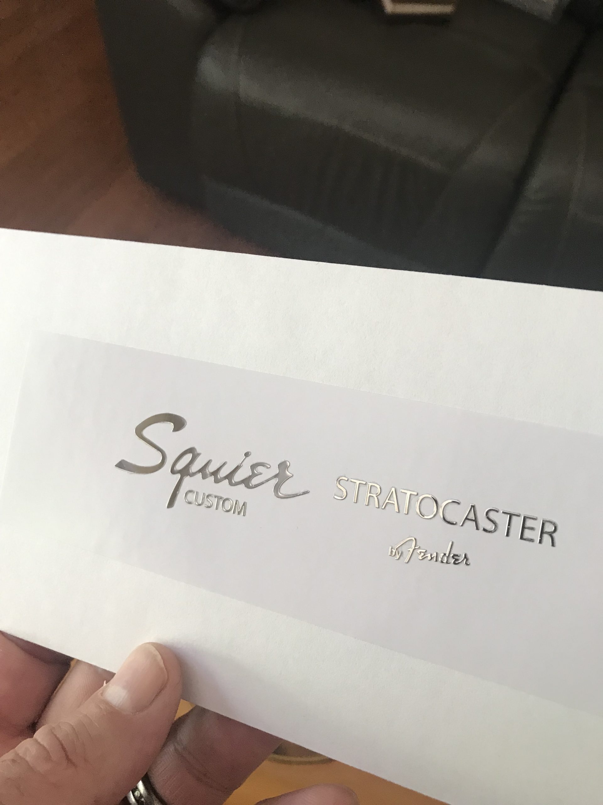 Squier Stratocaster Guitar Decal 3D Metal M60