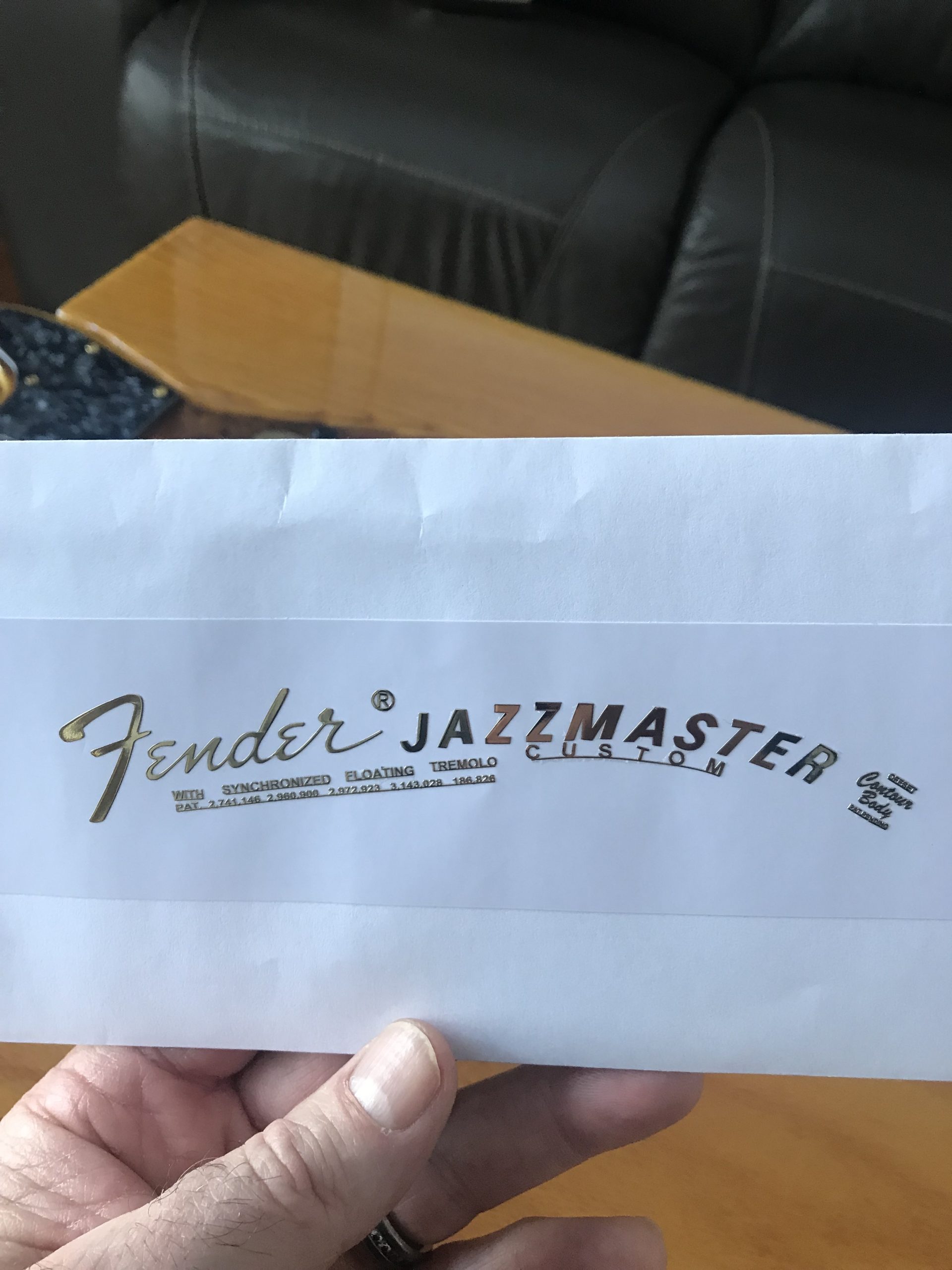 Fender Jazzmaster Guitar Decal M99
