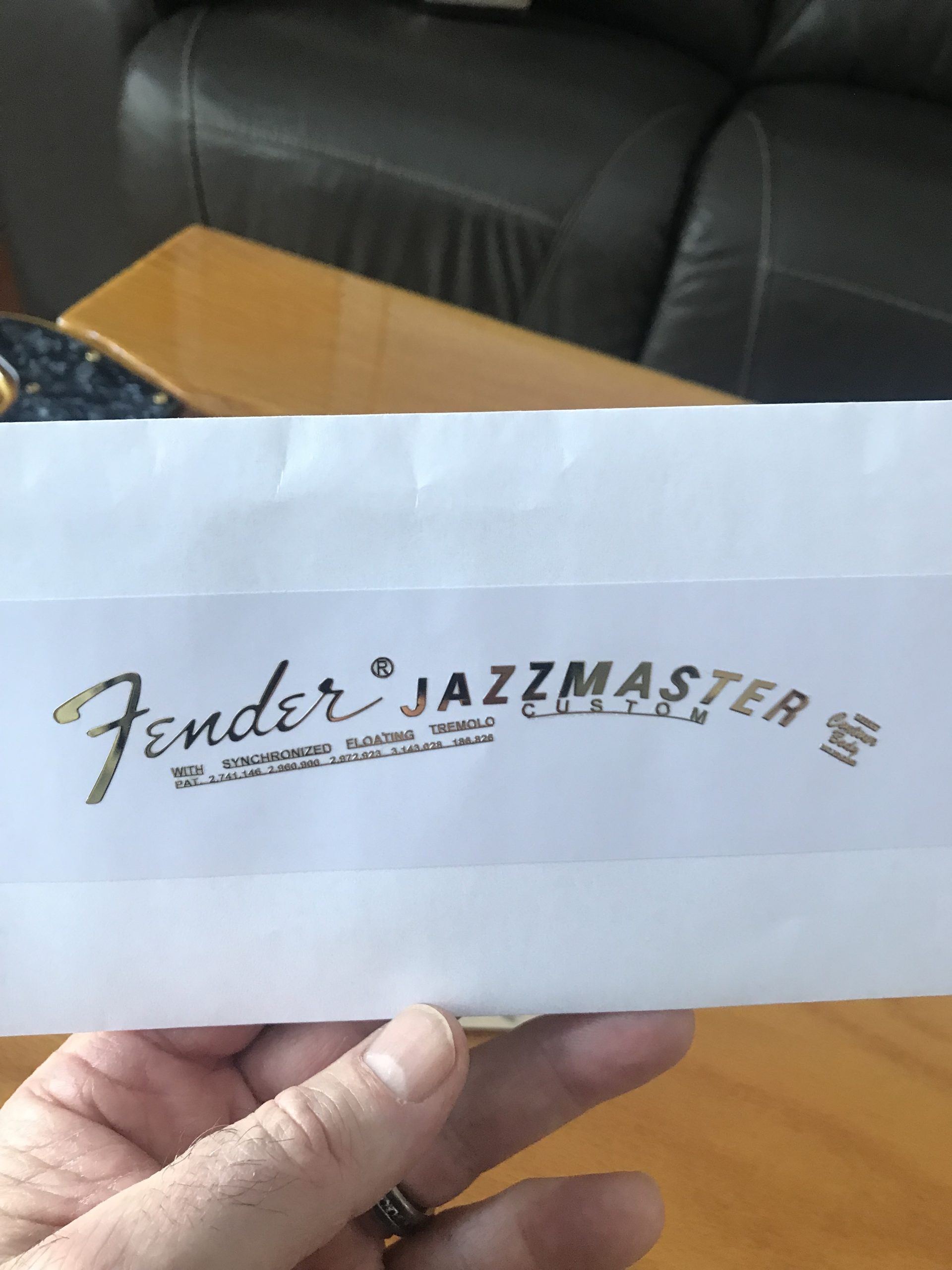 Fender Jazzmaster Guitar Decal M99b