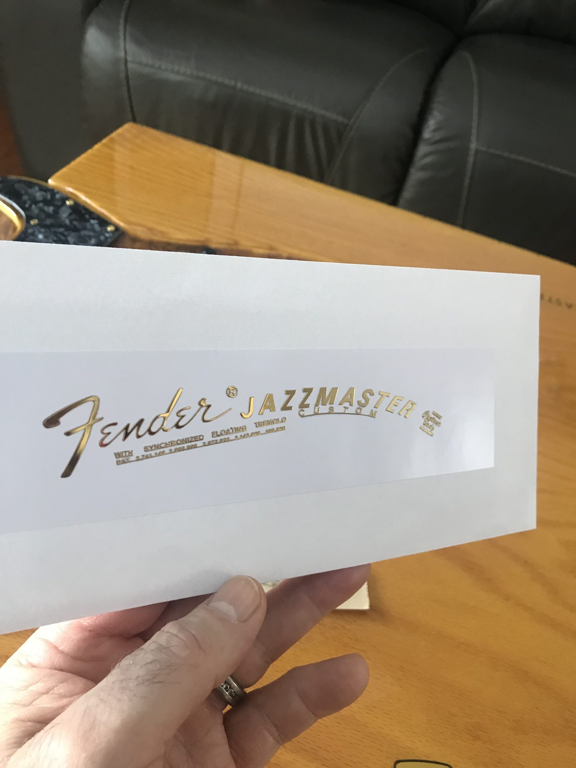 Fender Jazzmaster Guitar Decal M99b