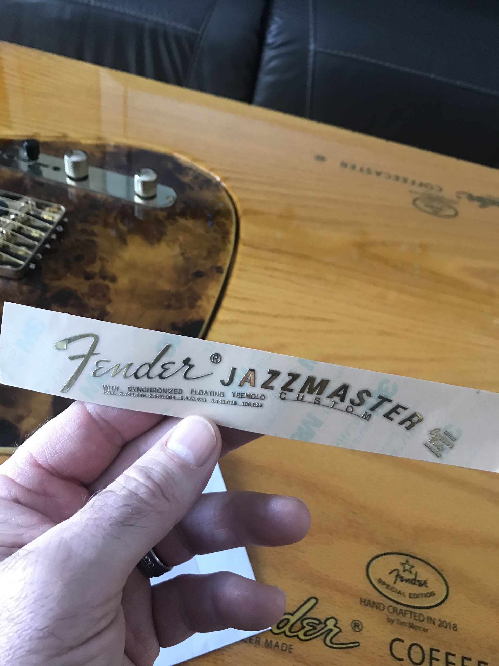 Fender Jazzmaster Guitar Decal M99b