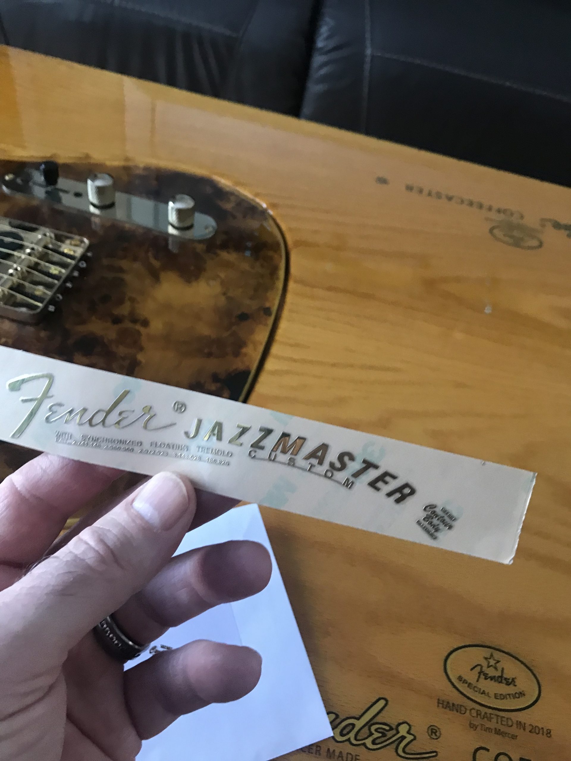 Fender Jazzmaster Guitar Decal M99