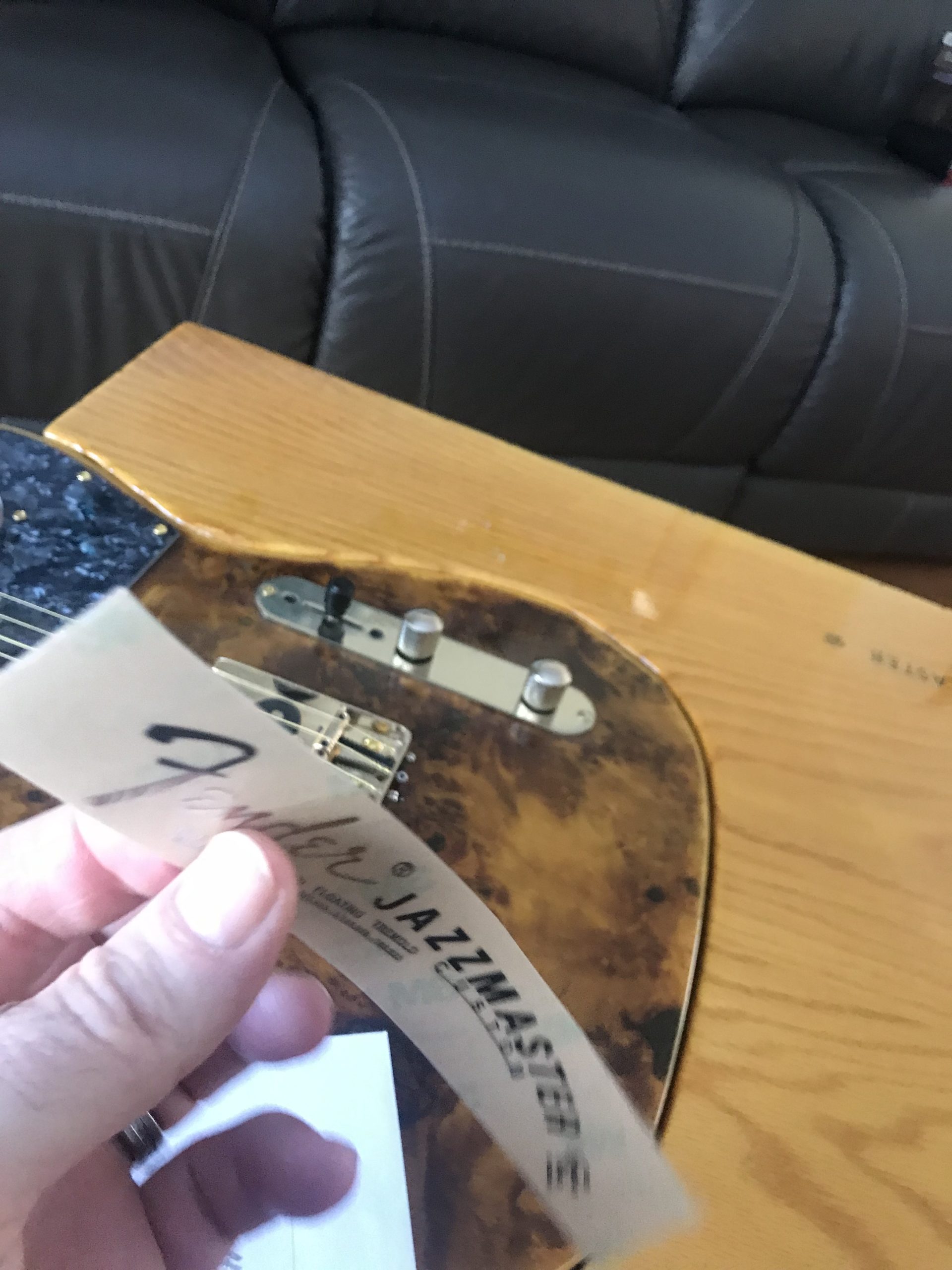 Fender Jazzmaster Guitar Decal M98