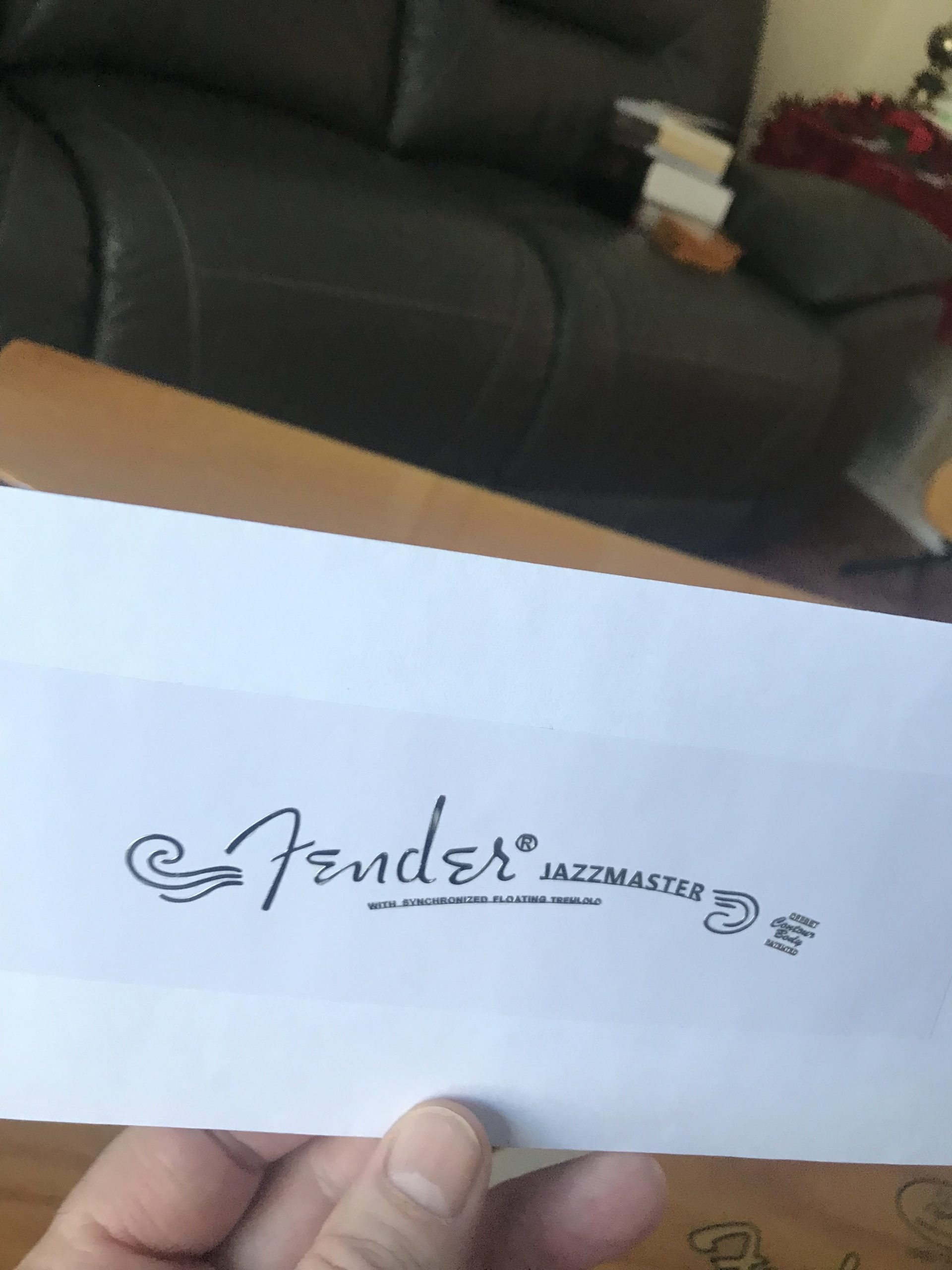 Fender Jazzmaster Guitar Decal M100b