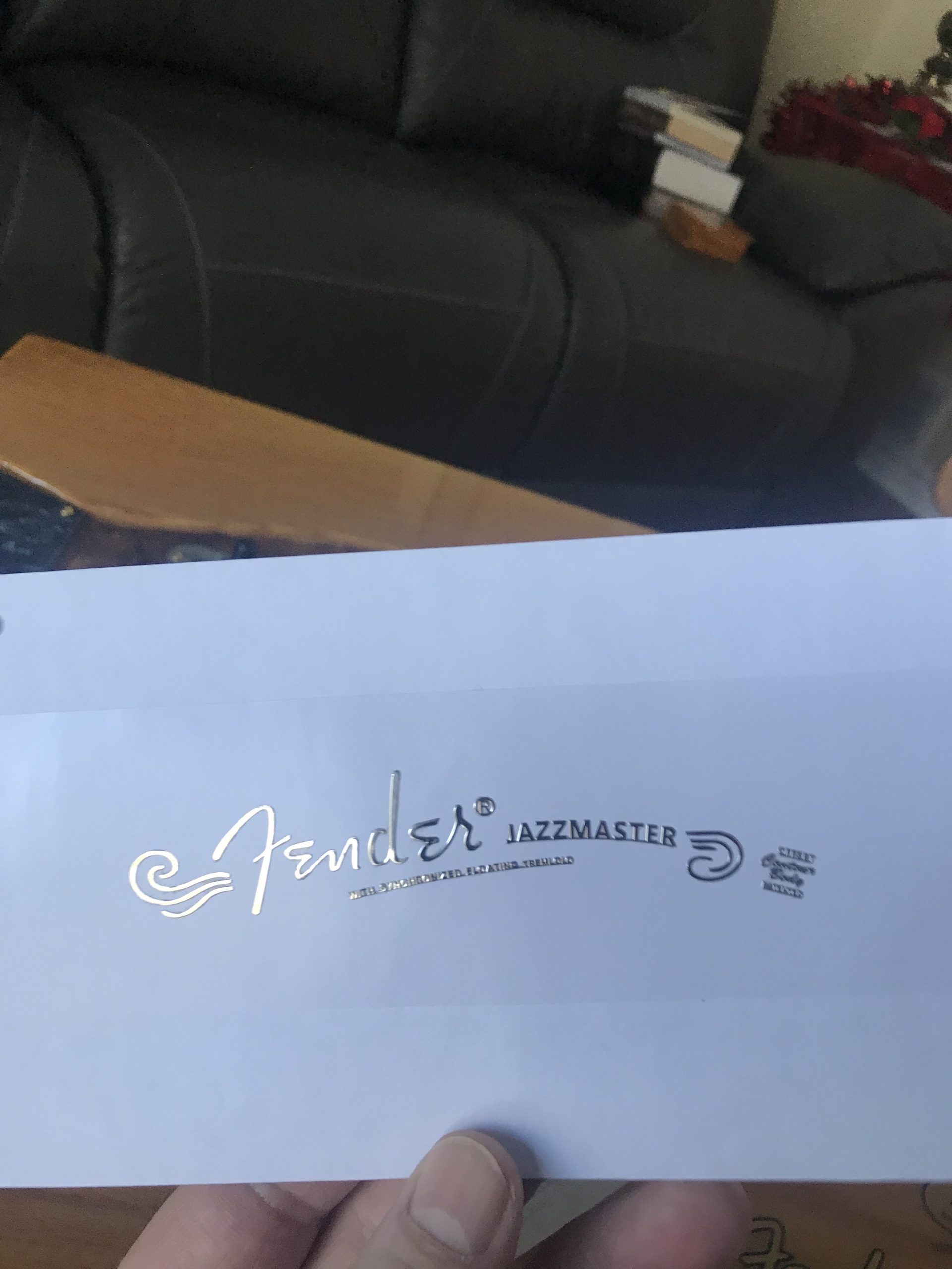 Fender Jazzmaster Guitar Decal M100b