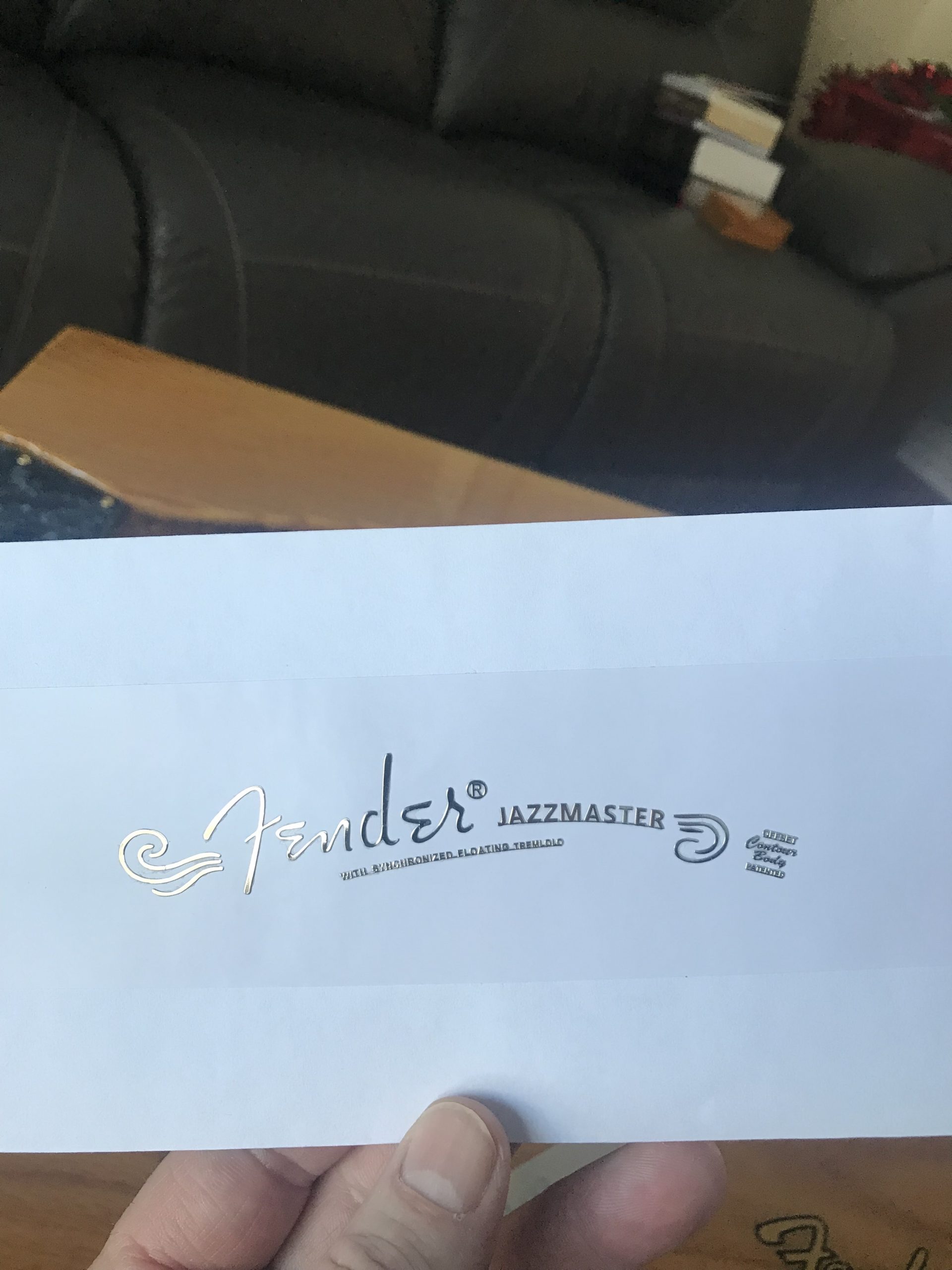 Fender Jazzmaster Guitar Decal M100b