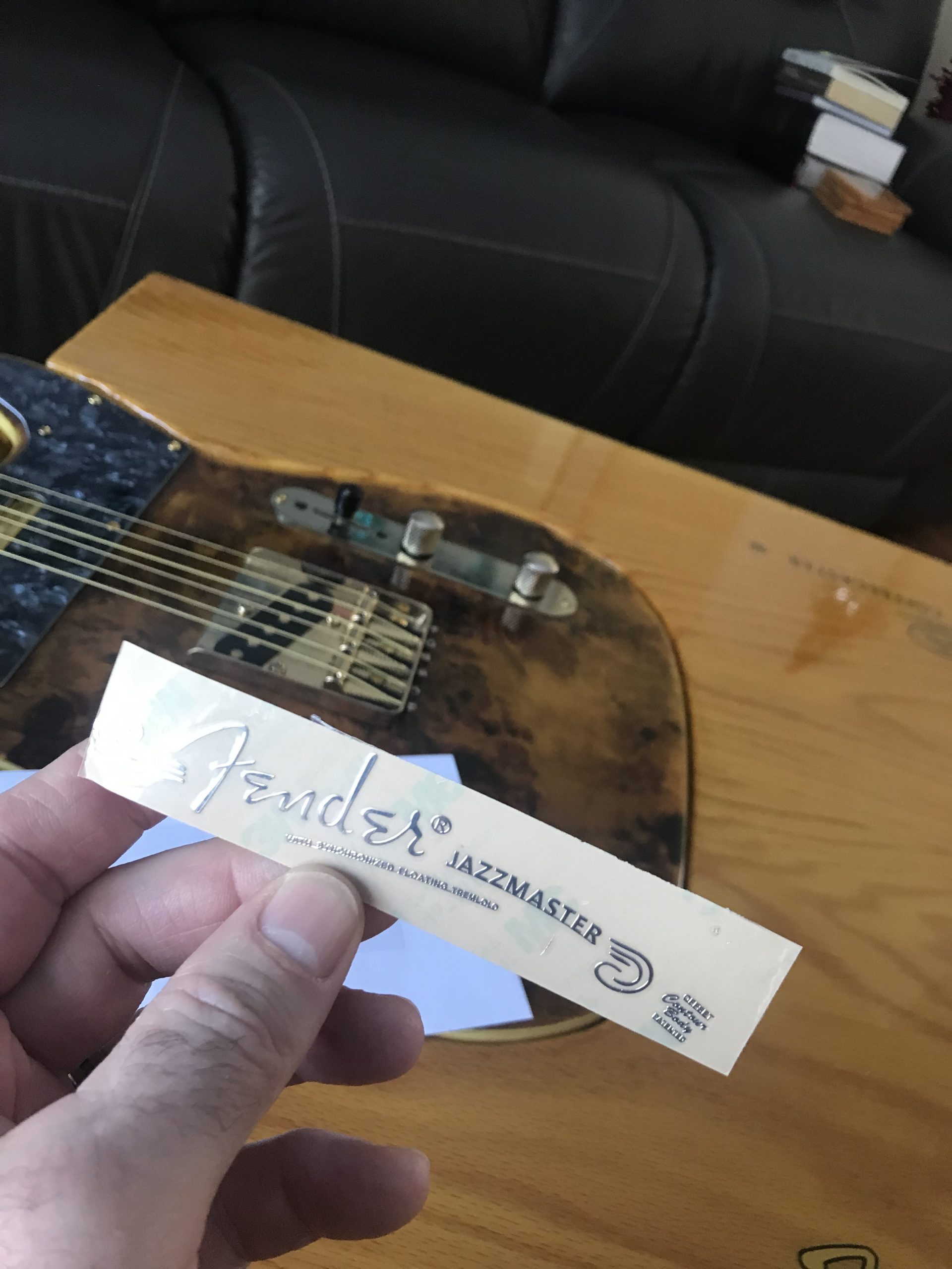 Fender Jazzmaster Guitar Decal M100b