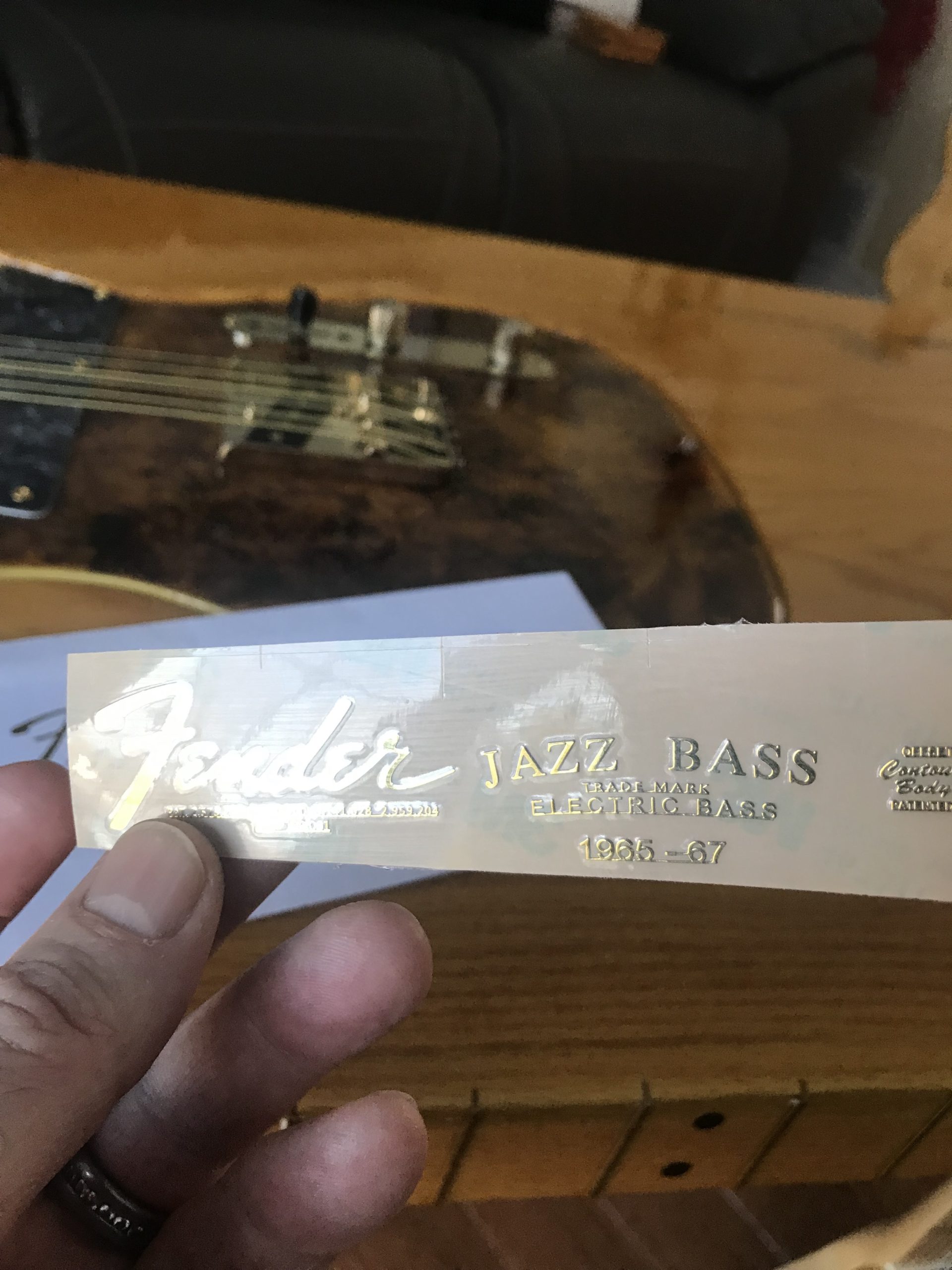 Fender Jazz Bass Guitar Decal M93