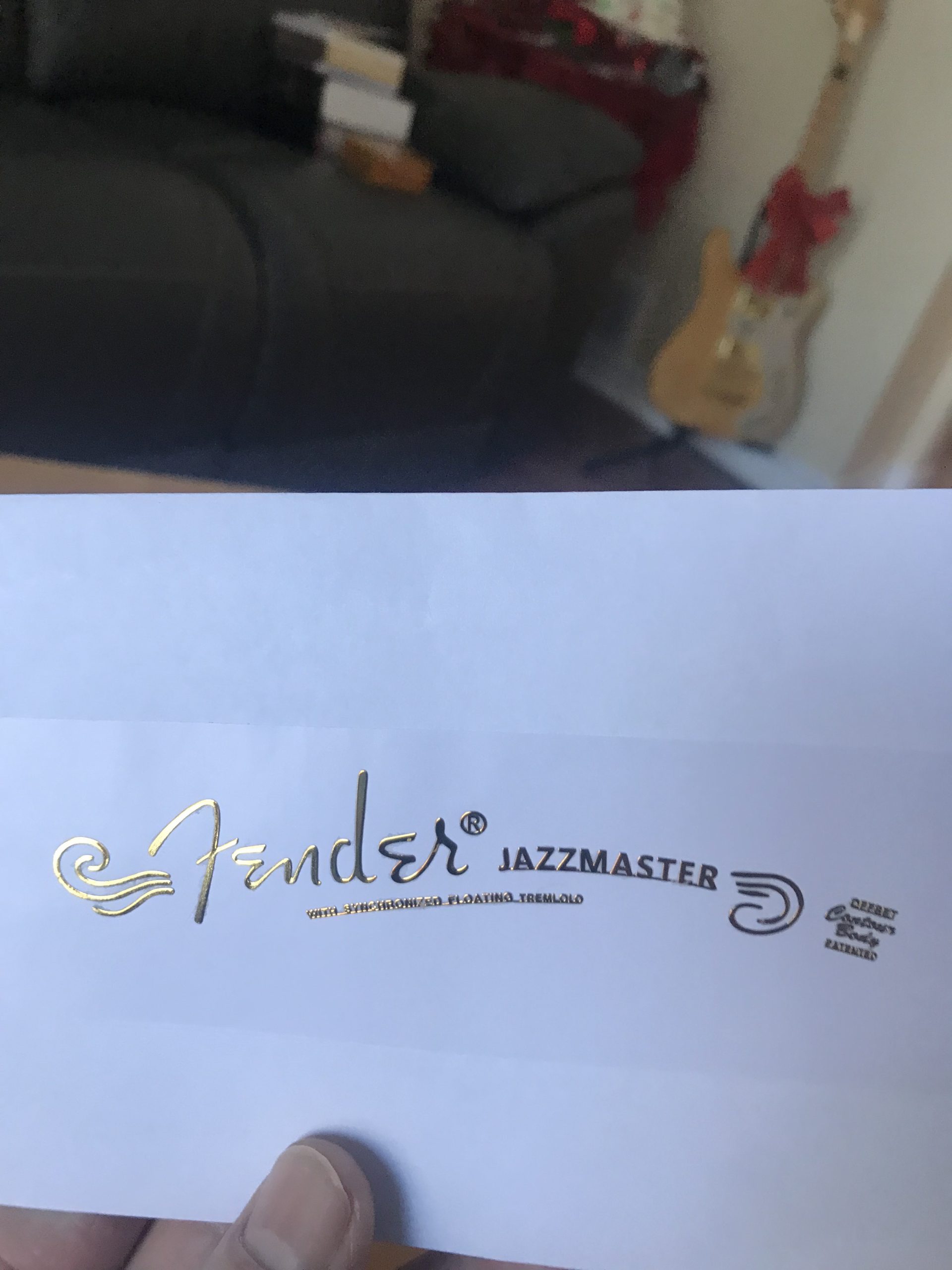 Fender Jazzmaster Guitar Decal M101