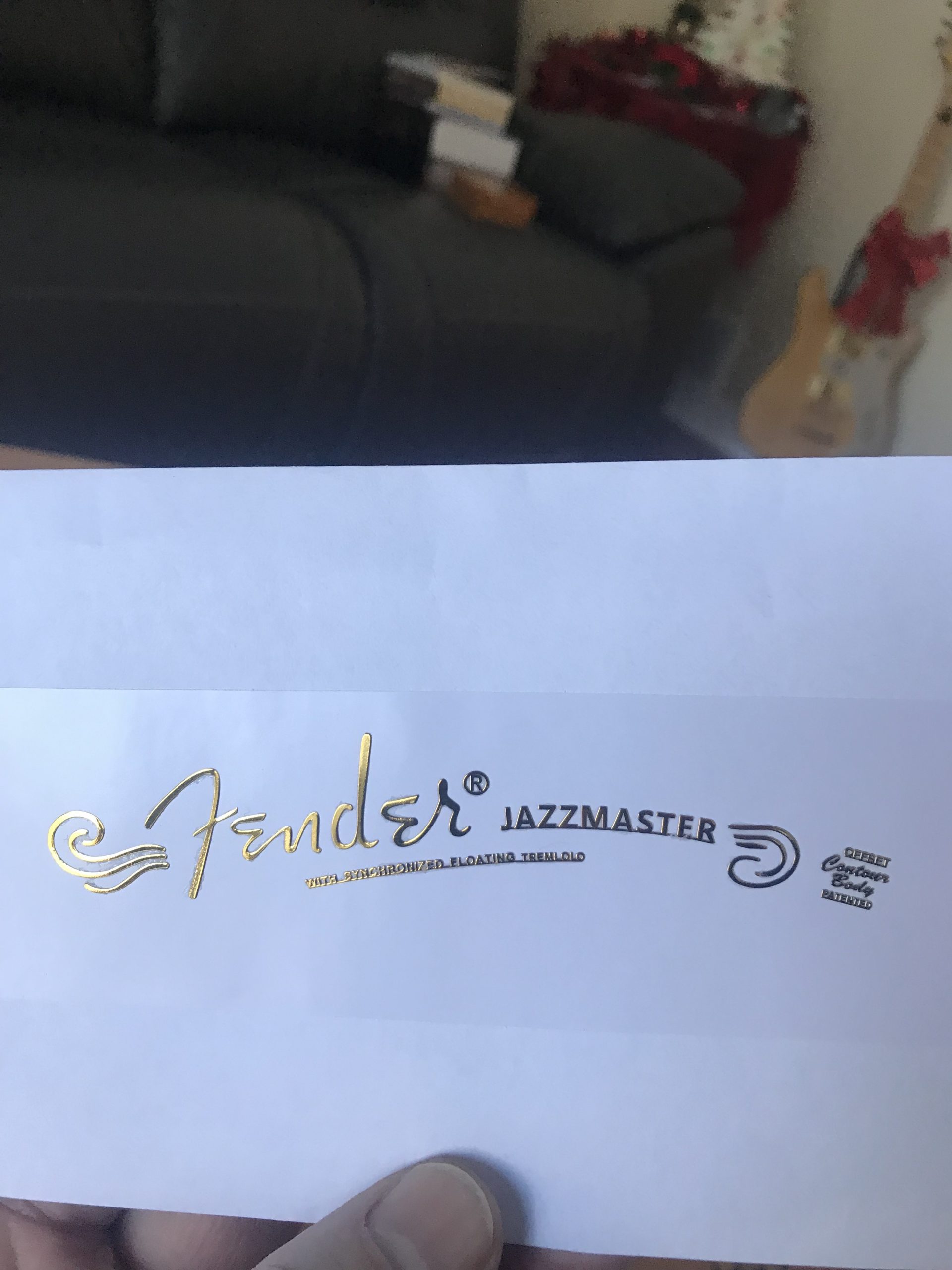Fender Jazzmaster Guitar Decal M101