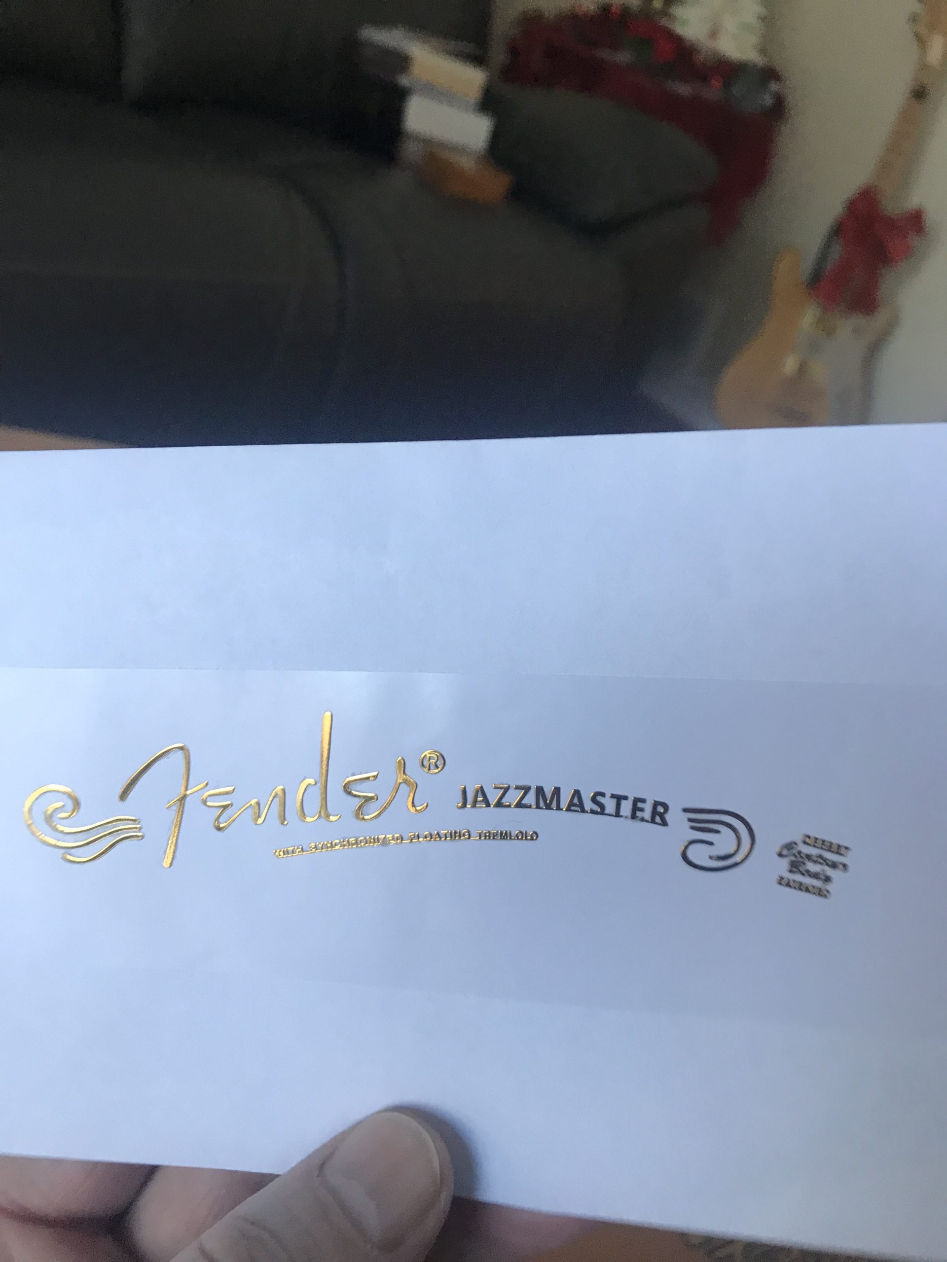 Fender Jazzmaster Guitar Decal M101b