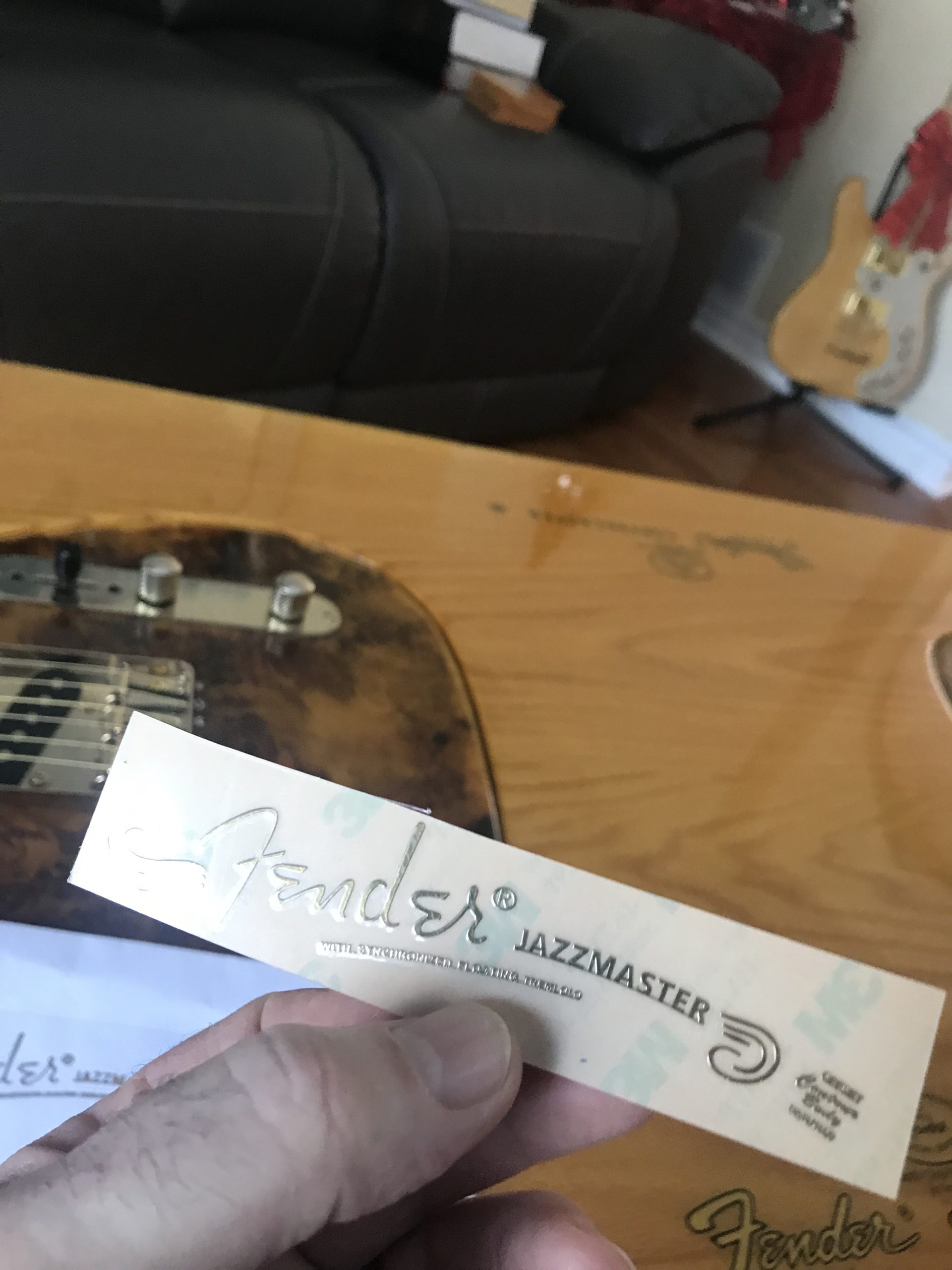 Fender Jazzmaster Guitar Decal M101b