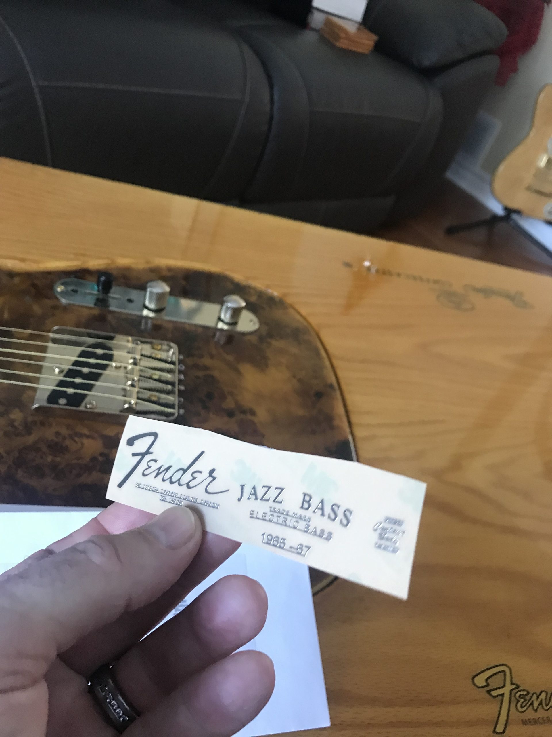 Fender Jazz Bass Guitar Decal M92
