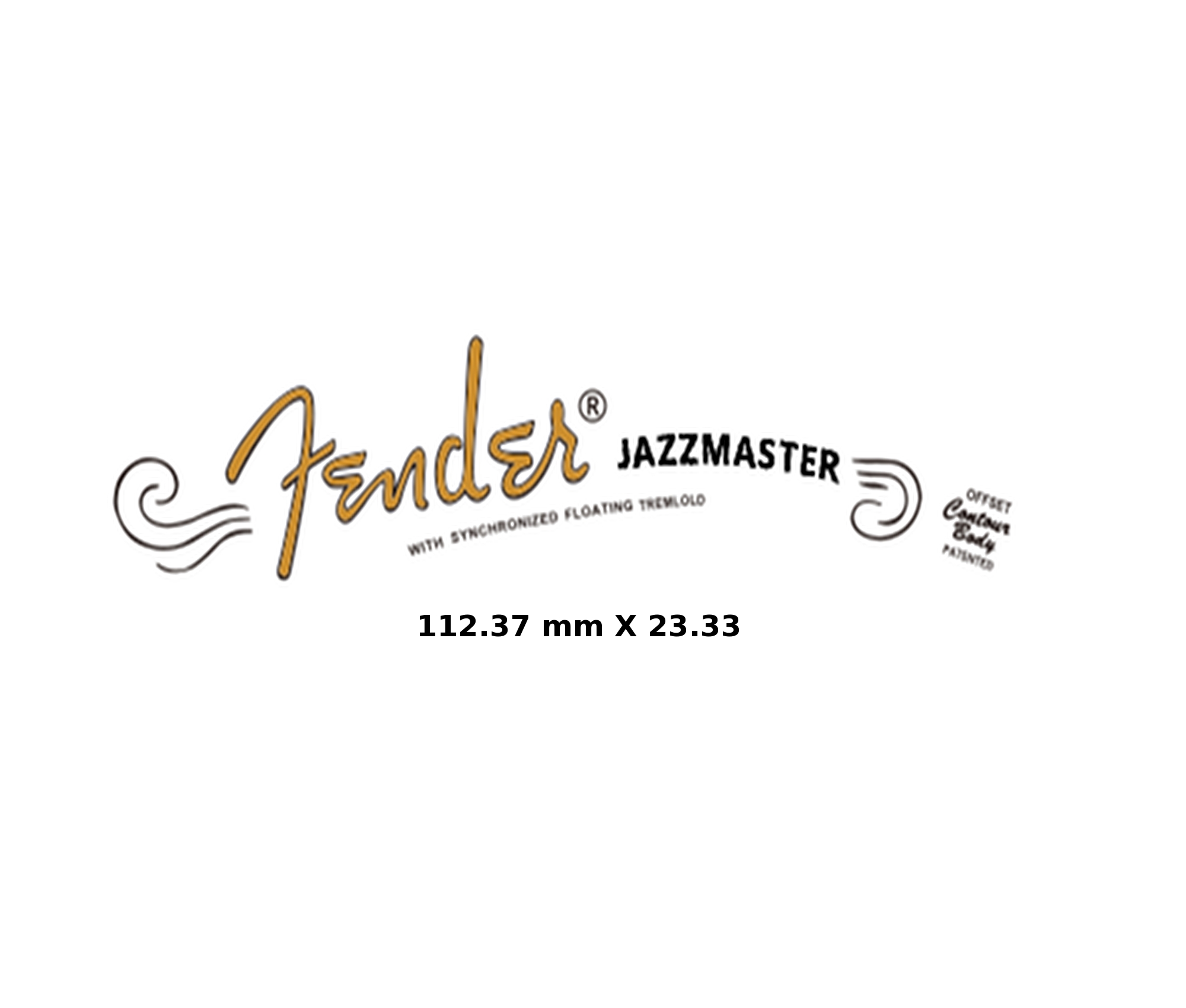 Fender Jazzmaster Guitar Decal M100b