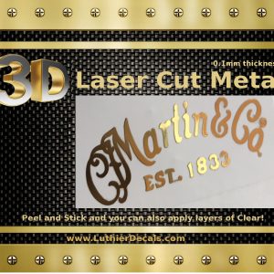 Martin & Co. Guitar Decal Metal Laser M13b