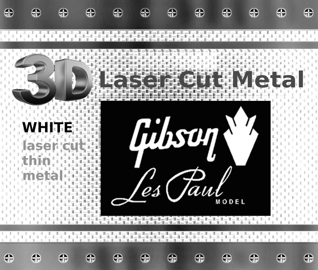 Gibson Guitar Decal 3d Metal M146