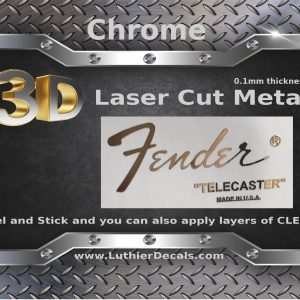 Fender Telecaster 3D Metal Guitar Decal M15b