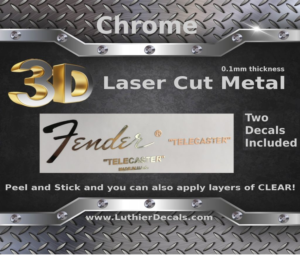 Fender Telecaster 3D Metal Guitar Decal M17