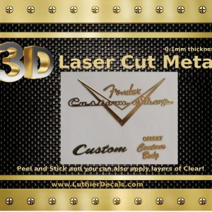 Fender Guitar Custom shop Decal 3D Laser Cut Metal M19b