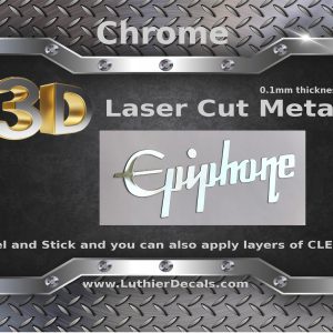 Epiphone Guitar Decal Chrome Laser Cut M1b