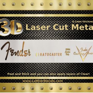 Fender Stratocaster Guitar Decal 3D Metal M22b
