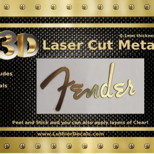 Fender Stratocaster Guitar Decal 3D Metal M23