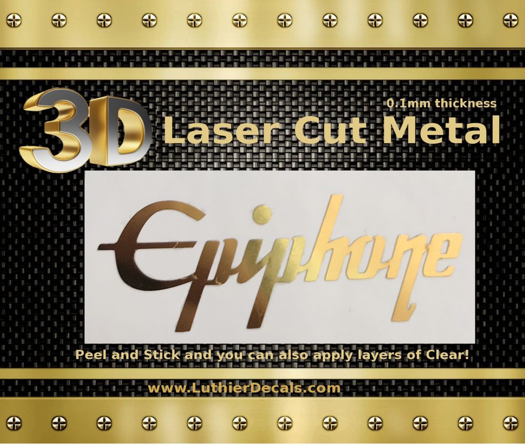 Epiphone Guitar Decal Chrome Laser Cut M27