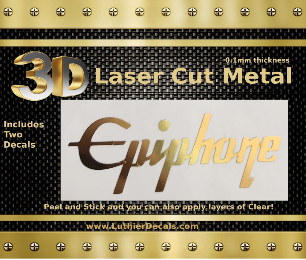 Epiphone Guitar Decal Chrome Laser Cut M27b